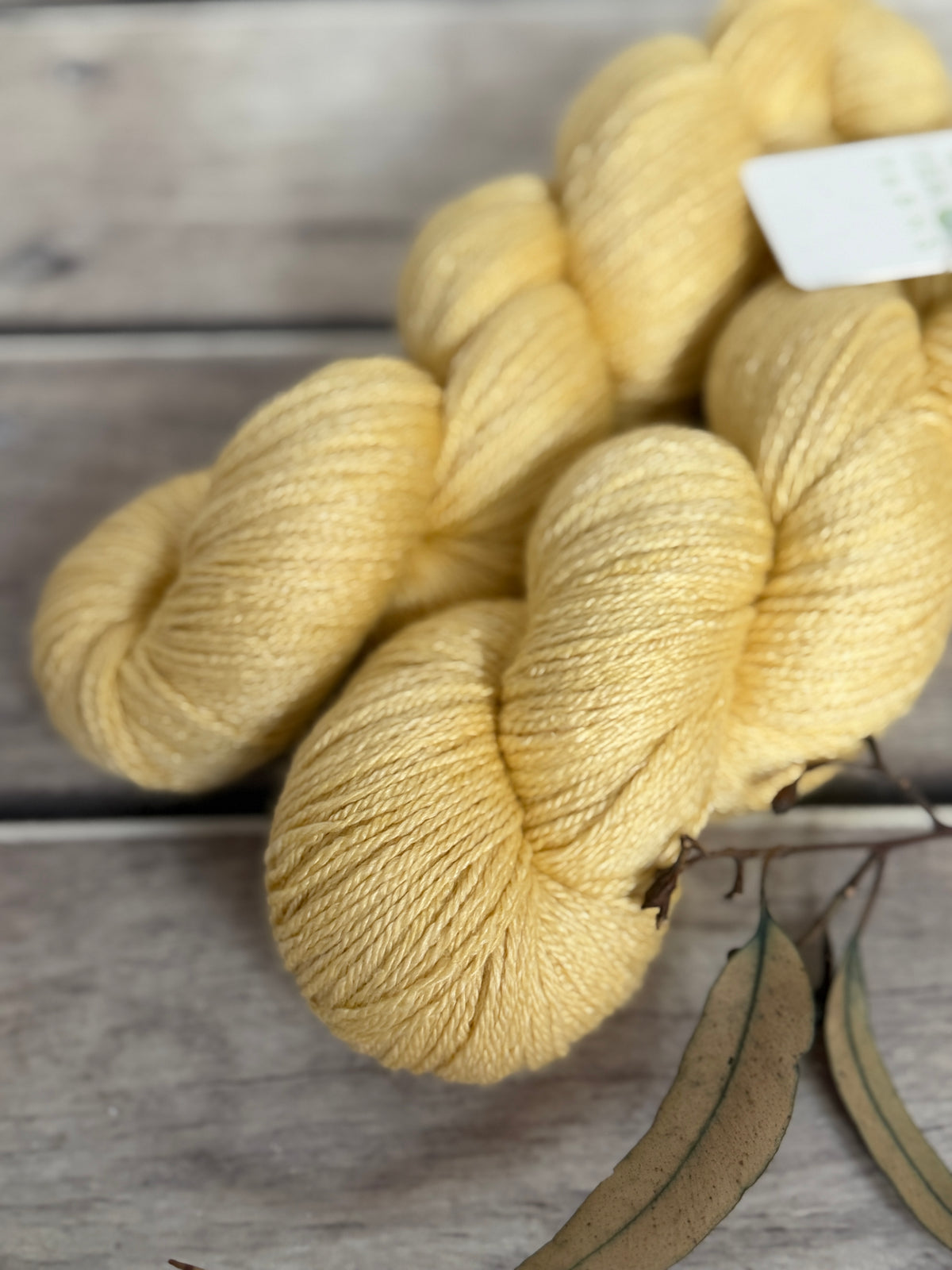 Rich Buttercream ooak - 4 ply in silk and merino - White Cloud