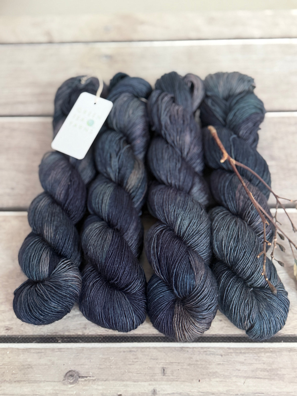 Twilight Grey -  Merino and Silk 4 ply single - Osmanthus