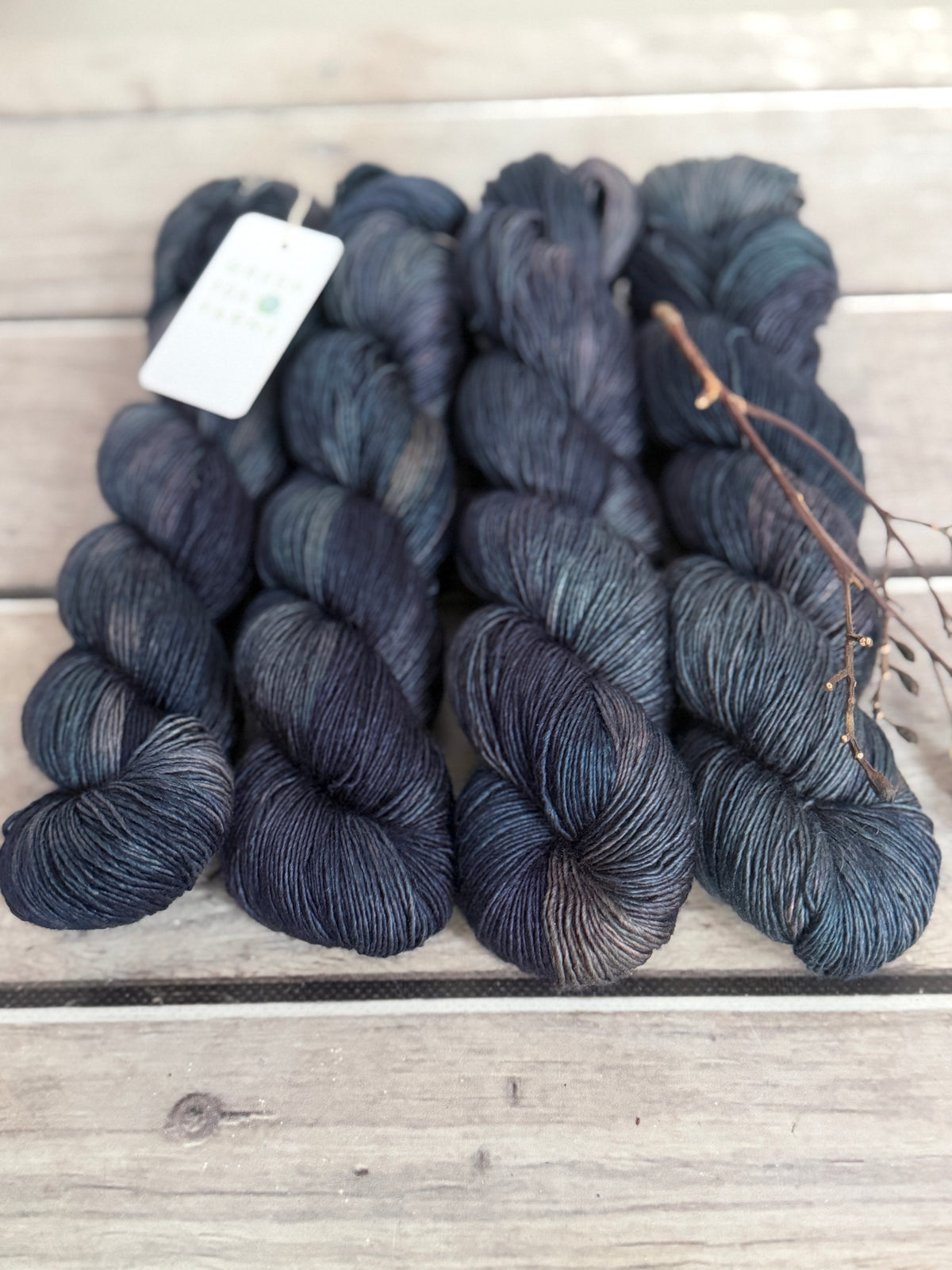 Twilight Grey -  Merino and Silk 4 ply single - Osmanthus