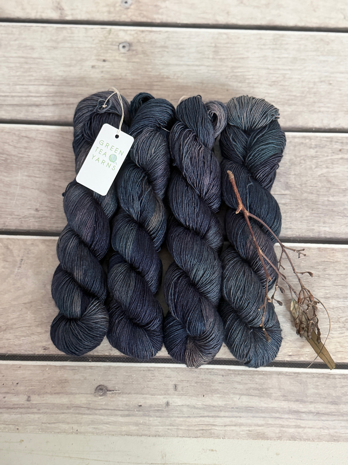 Twilight Grey -  Merino and Silk 4 ply single - Osmanthus