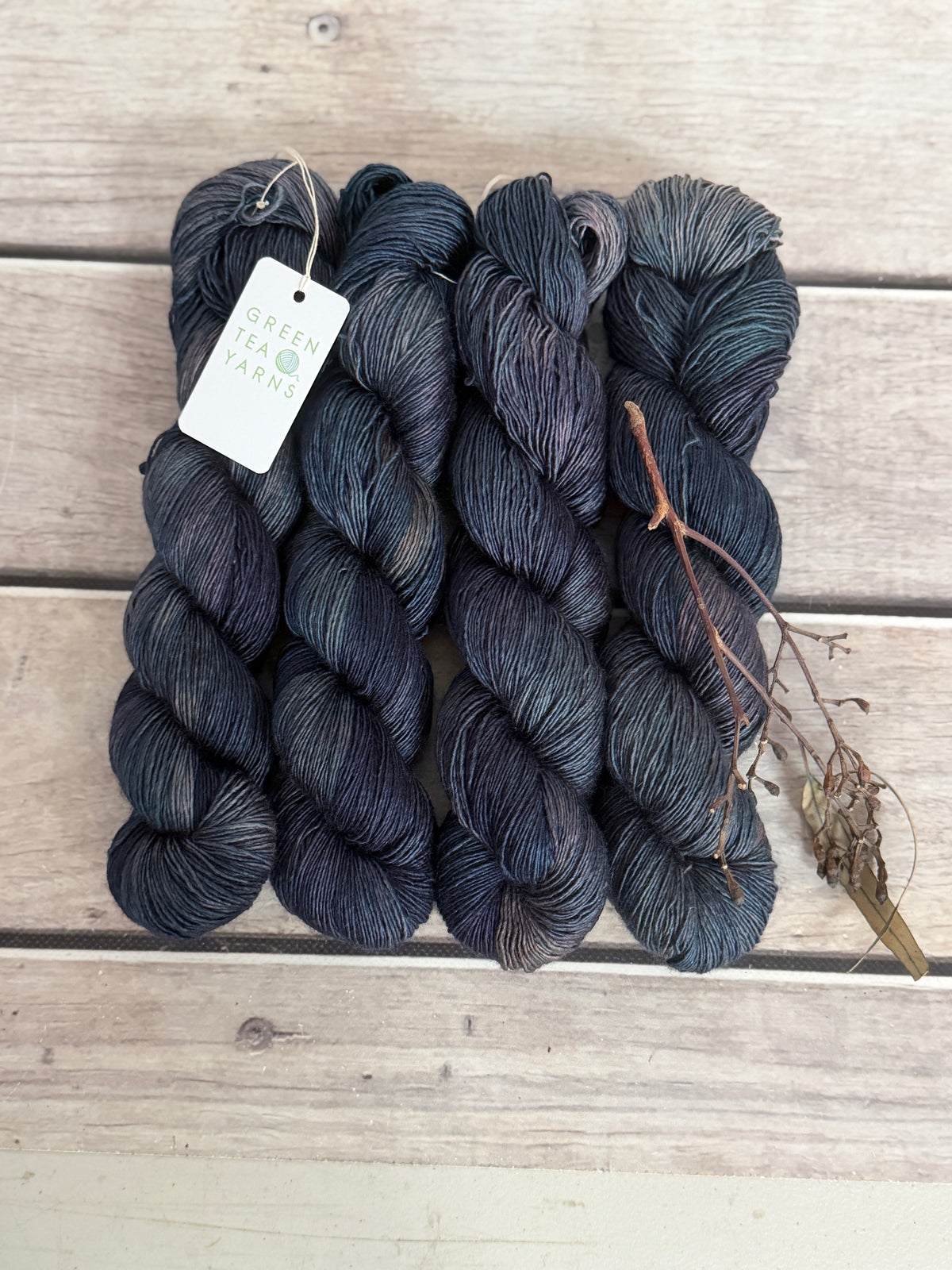 Twilight Grey -  Merino and Silk 4 ply single - Osmanthus
