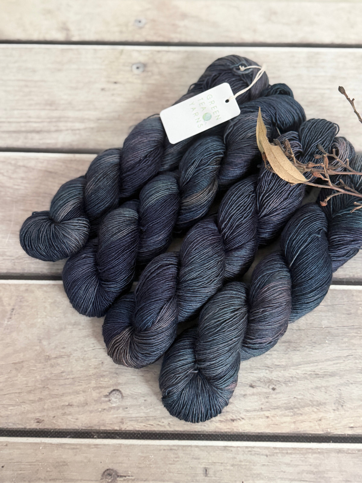 Twilight Grey -  Merino and Silk 4 ply single - Osmanthus