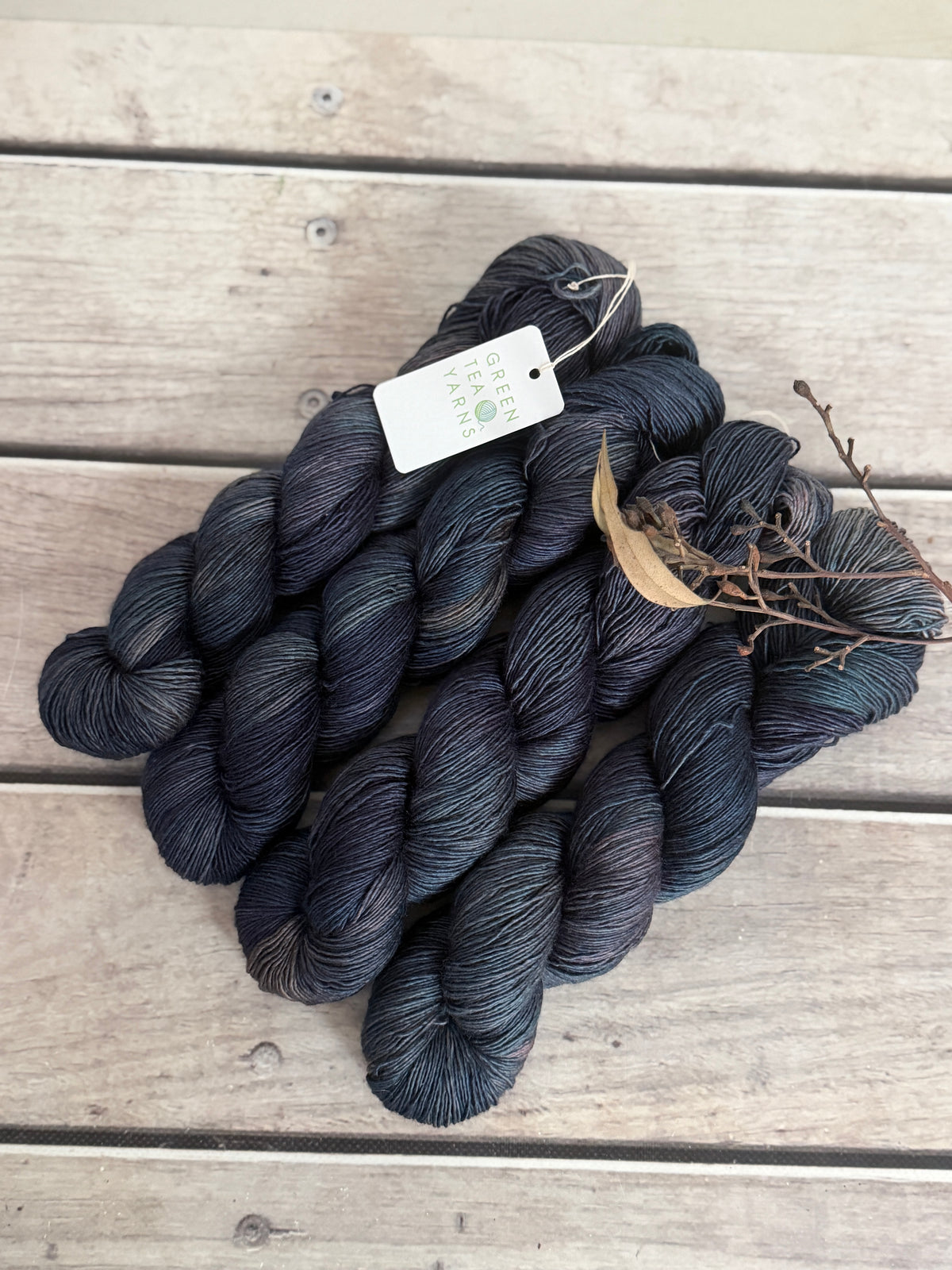 Twilight Grey -  Merino and Silk 4 ply single - Osmanthus