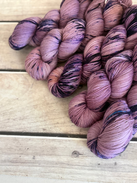 Grape Crush ooak - 4 ply merino/ nylon sock yarn- Darjeeling