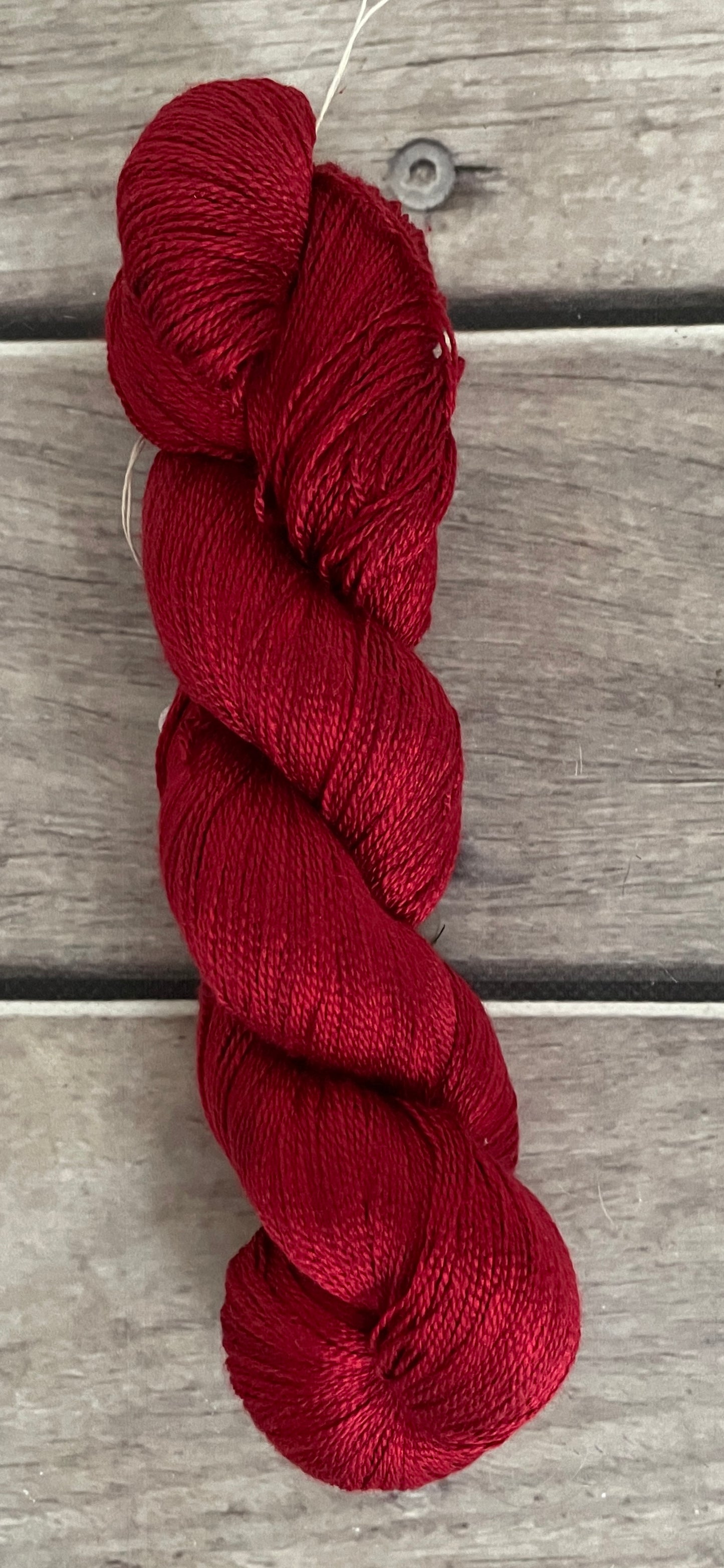 Red Lacquer on Ginseng - 3 ply pure silk yarn
