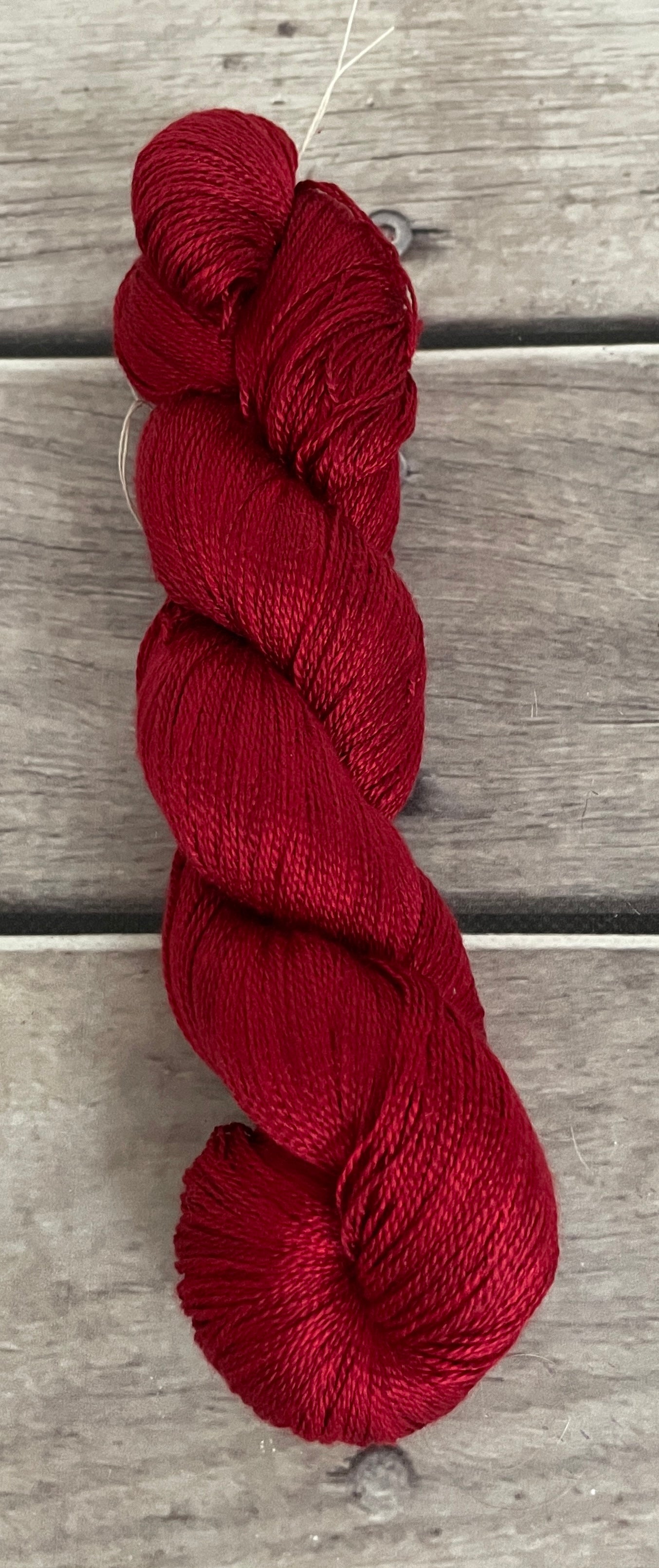 Red Lacquer on Ginseng - 3 ply pure silk yarn