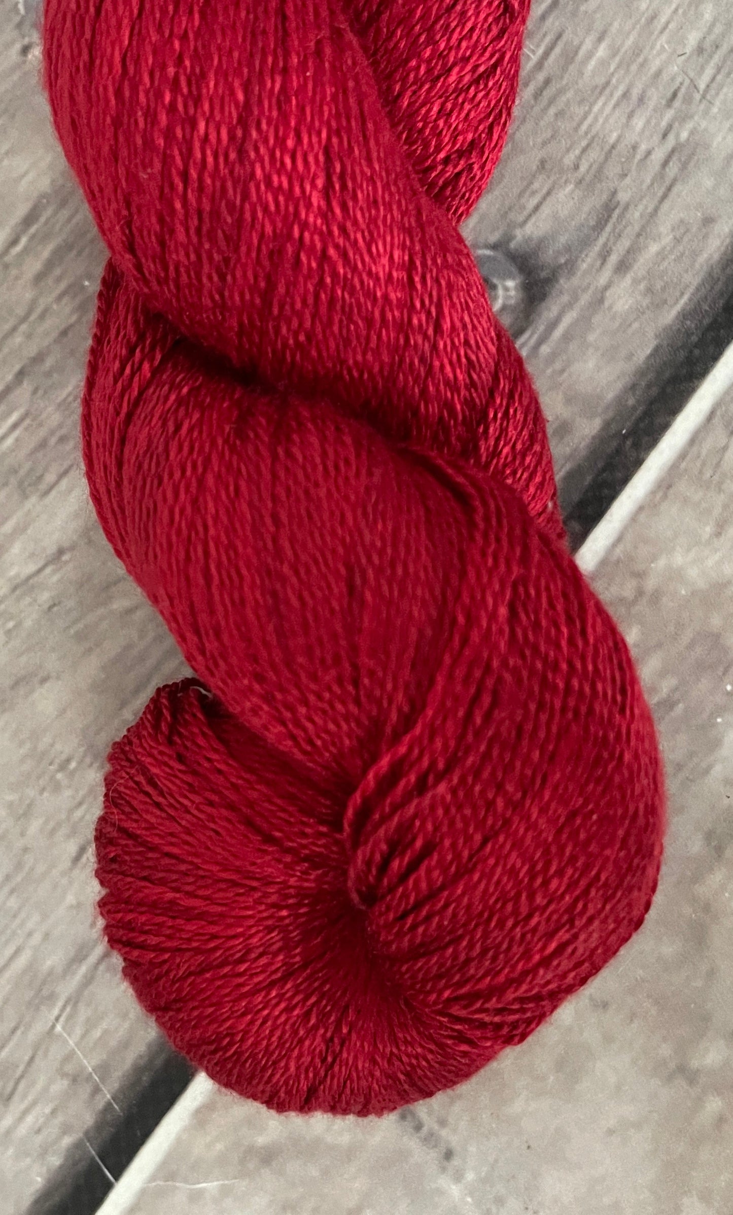 Red Lacquer on Ginseng - 3 ply pure silk yarn