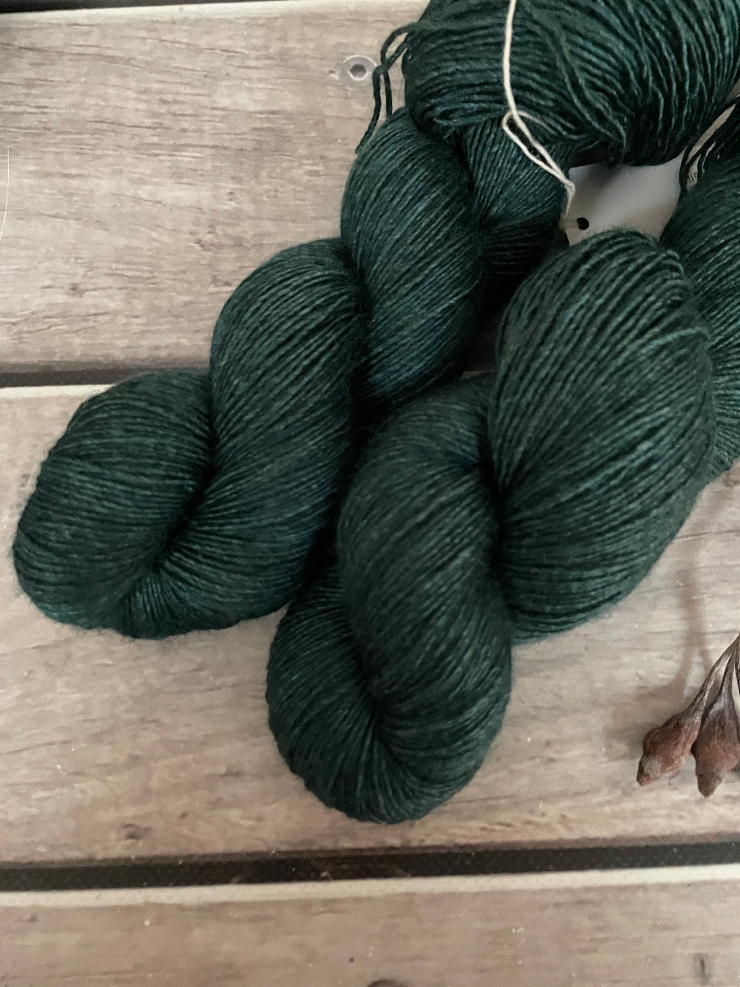 Forest Walk on Merino and Silk 4 ply single - Osmanthus