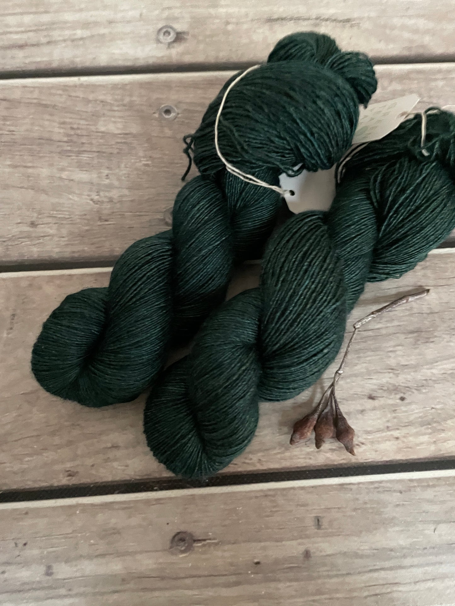 Forest Walk on Merino and Silk 4 ply single - Osmanthus