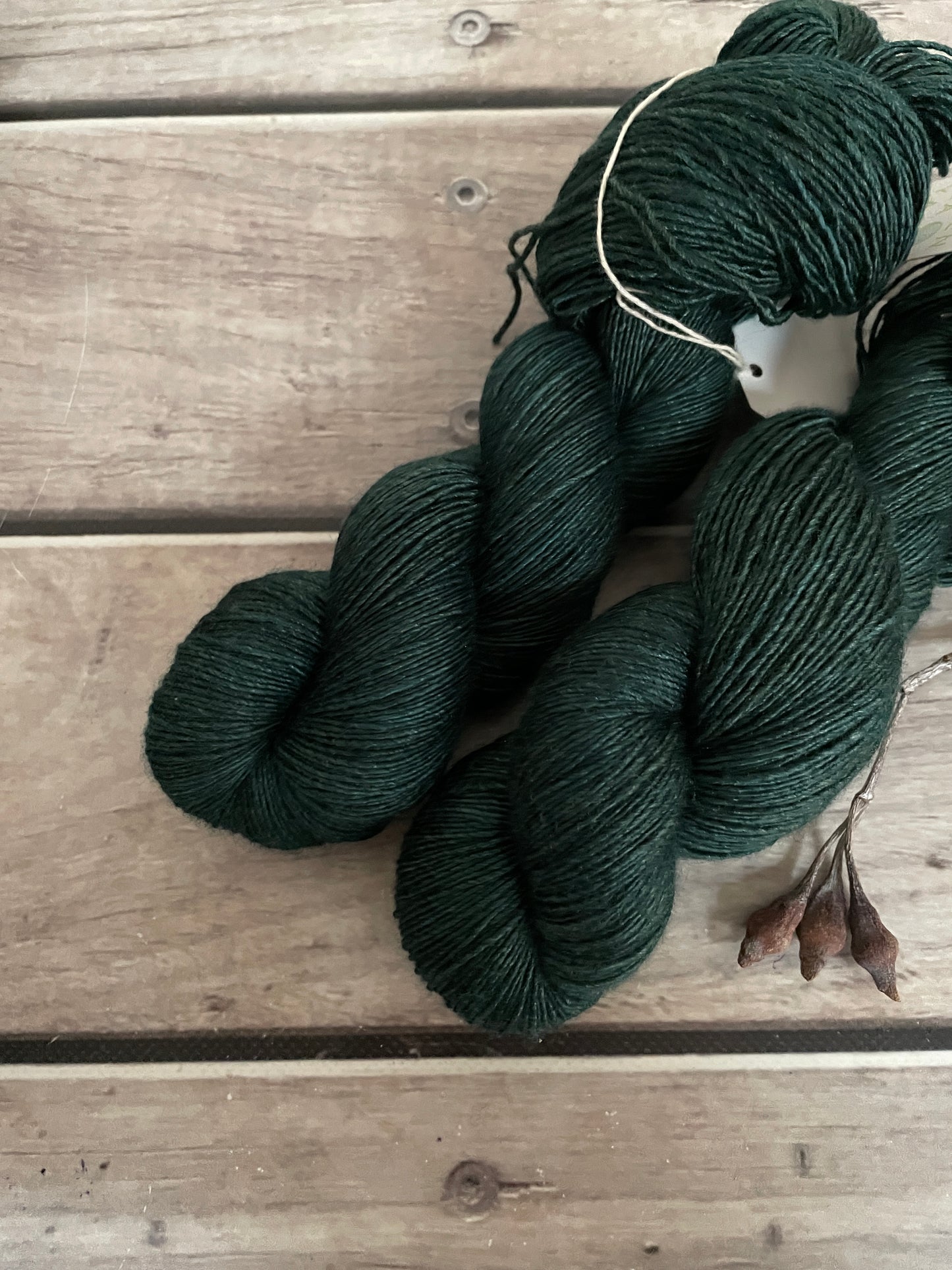 Forest Walk on Merino and Silk 4 ply single - Osmanthus