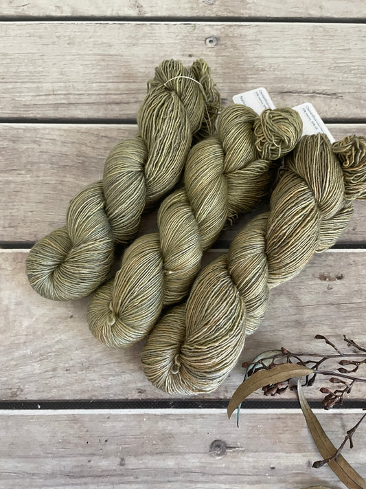 Native Sage on Merino and Silk 4 ply single - Osmanthus