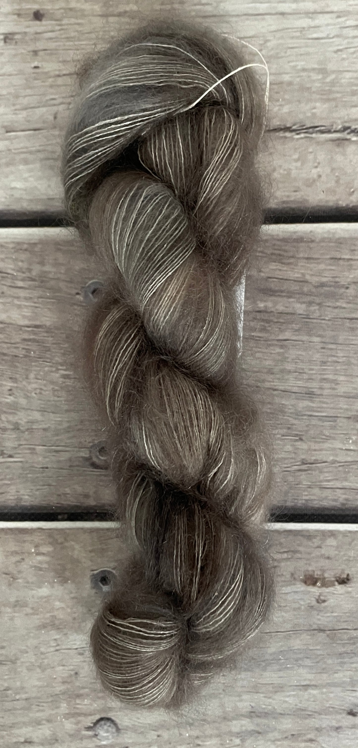 Pale Peat- on Silk and Mohair - Shui Yun, 2 ply/laceweight - 50g skeins