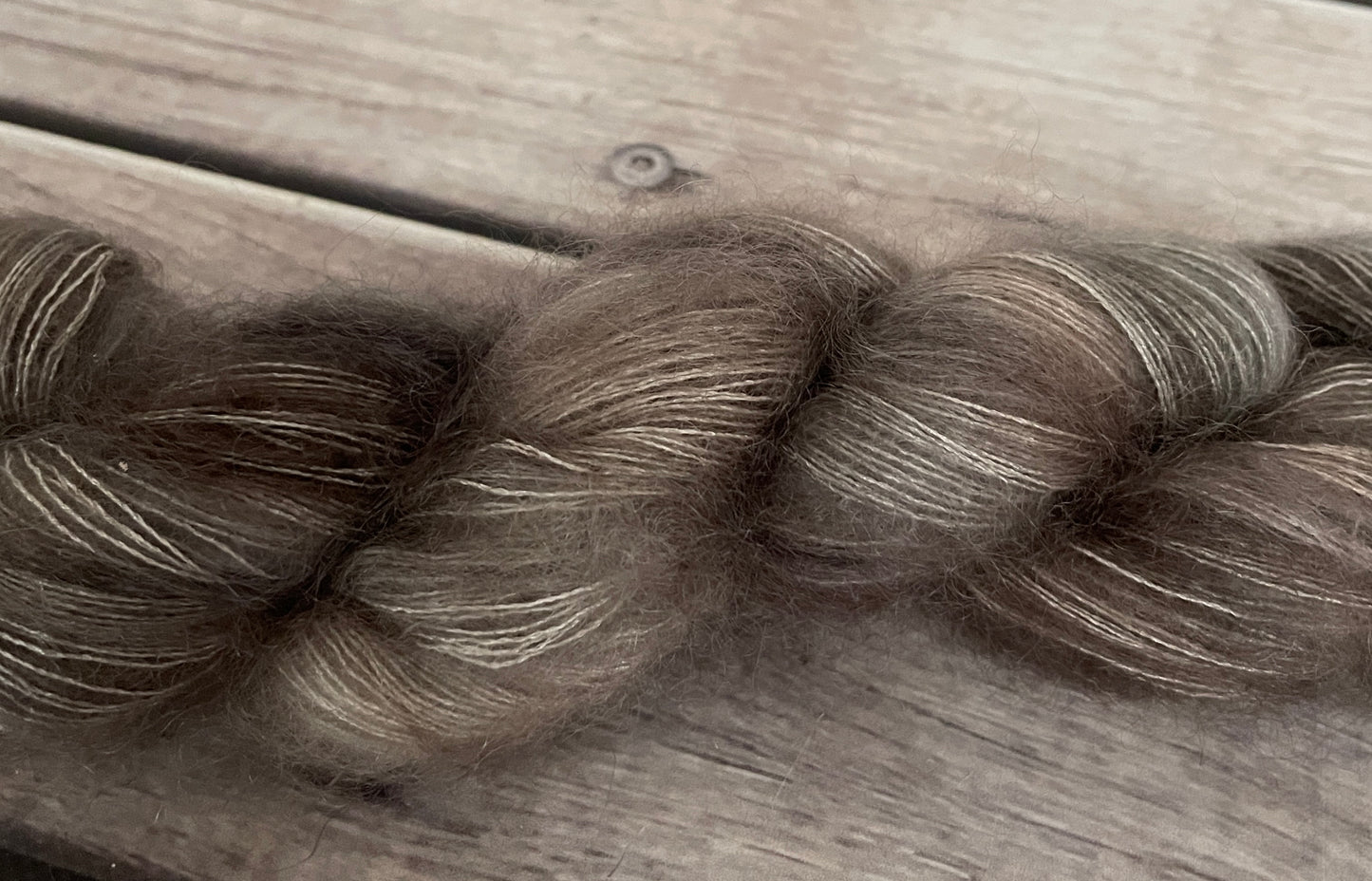 Pale Peat- on Silk and Mohair - Shui Yun, 2 ply/laceweight - 50g skeins