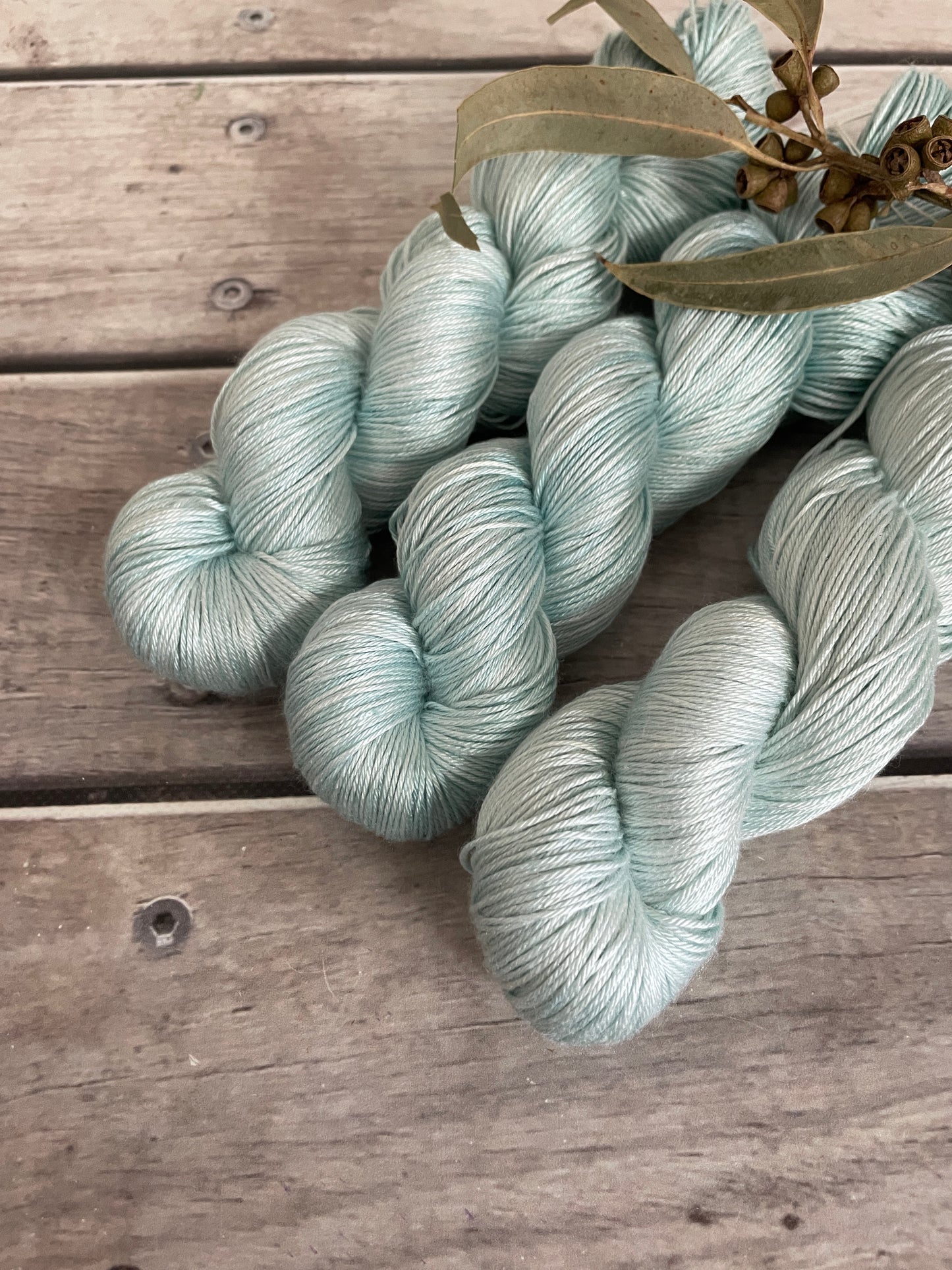 Sea Mist - 4 ply in Mulberry silk - Pekoe f