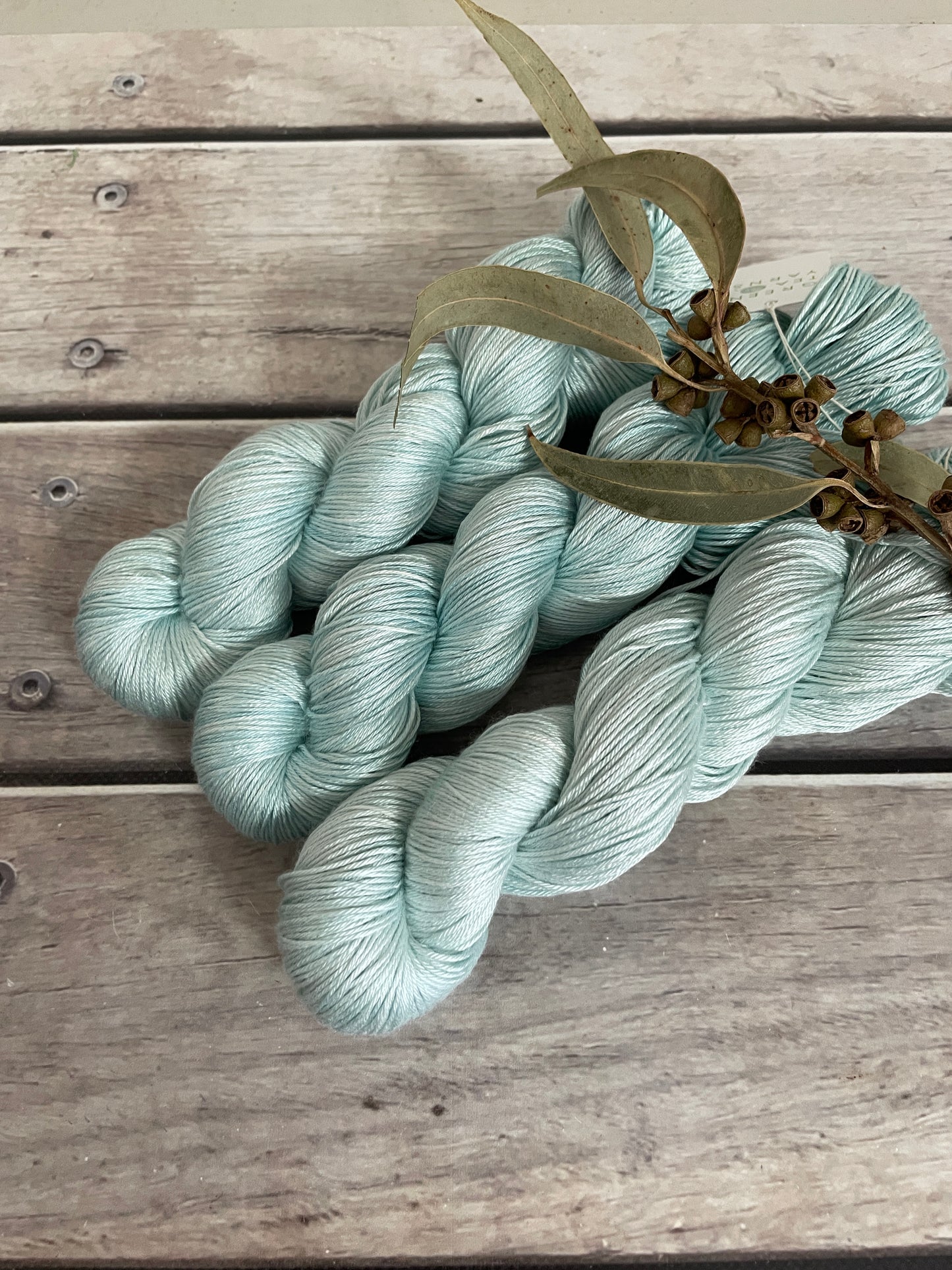 Sea Mist - 4 ply in Mulberry silk - Pekoe f