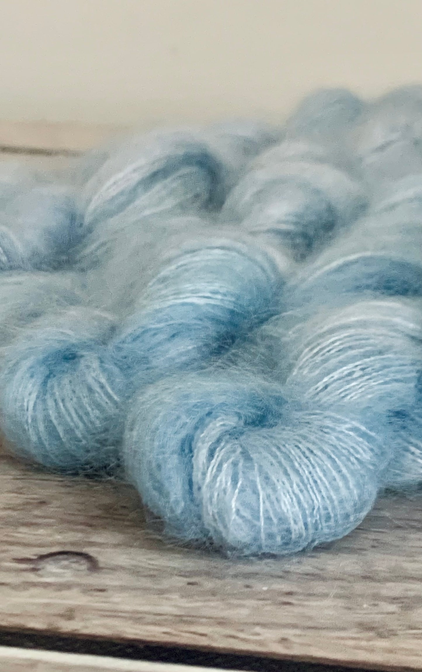 Ice Blue - on Shui Yun mini - silk/mohair - lace weight, 2 ply