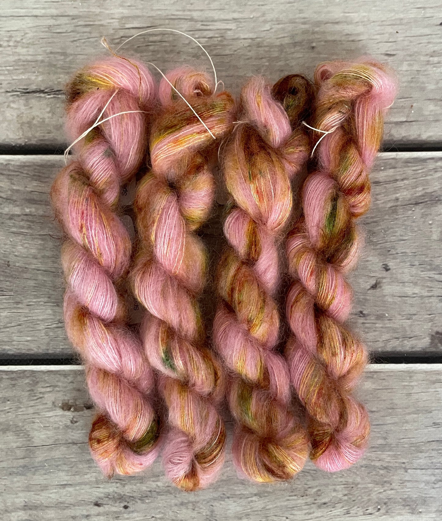 Speckled dragon - on Shui Yun mini - silk/mohair - lace weight, 2 ply