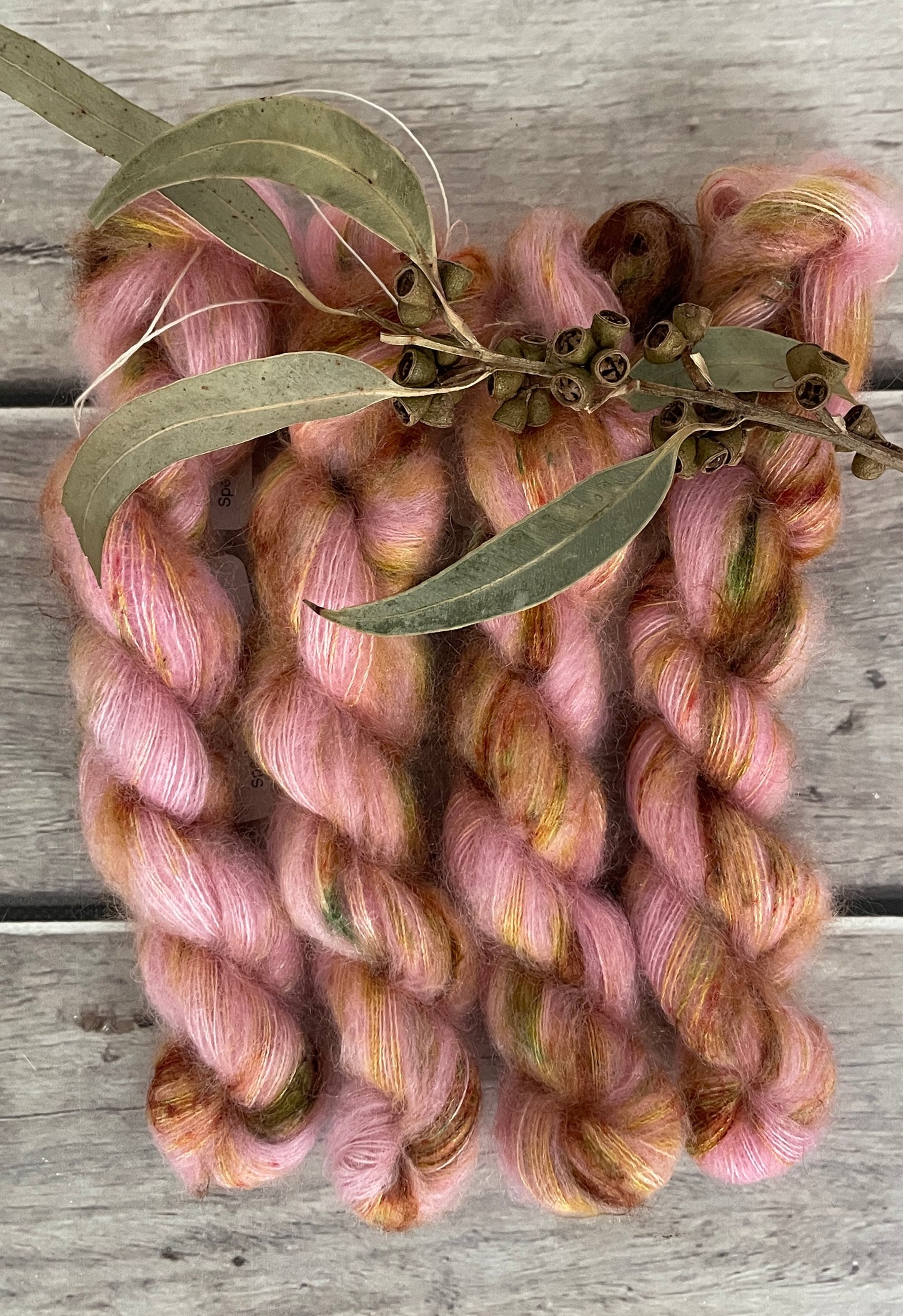 Speckled dragon - on Shui Yun mini - silk/mohair - lace weight, 2 ply