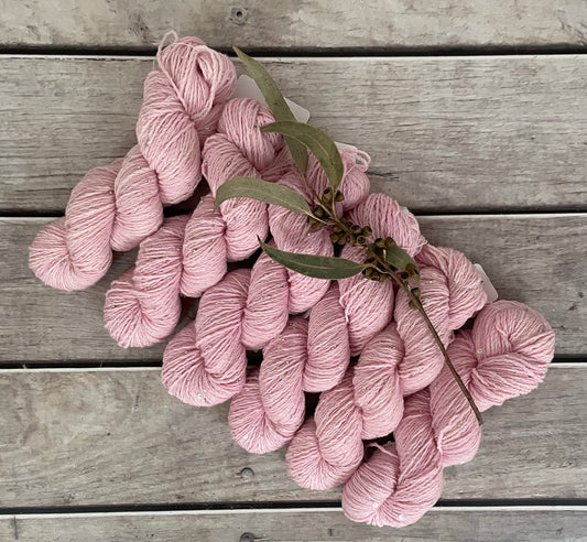 Pale Dragon on merino bead and sequins - Yuja 8ply