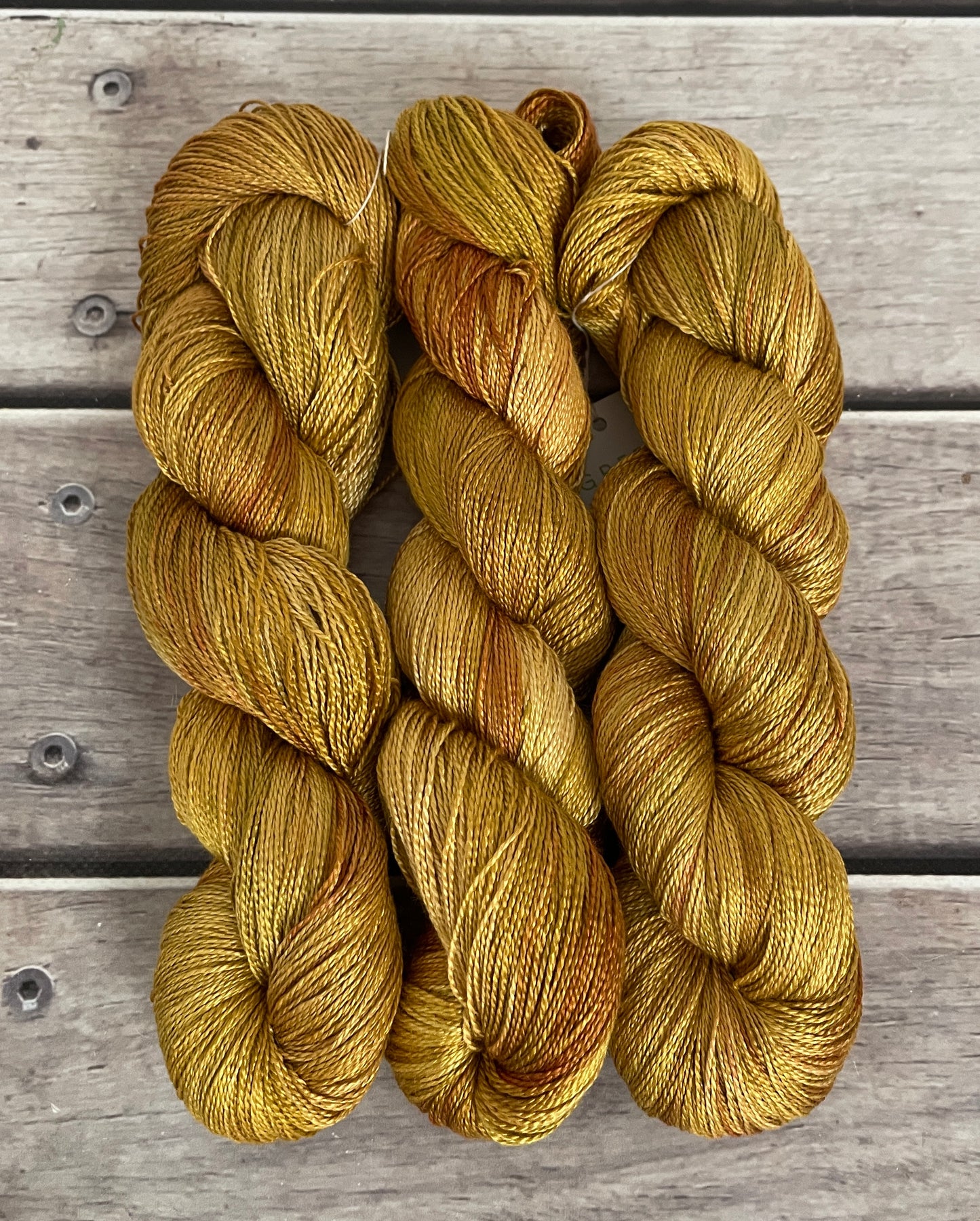 Golden Mustard - 4 ply in pure Mulberry silk - Ginseng f