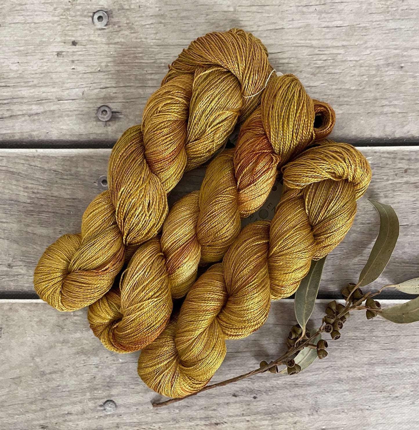 Golden Mustard - 4 ply in pure Mulberry silk - Ginseng f