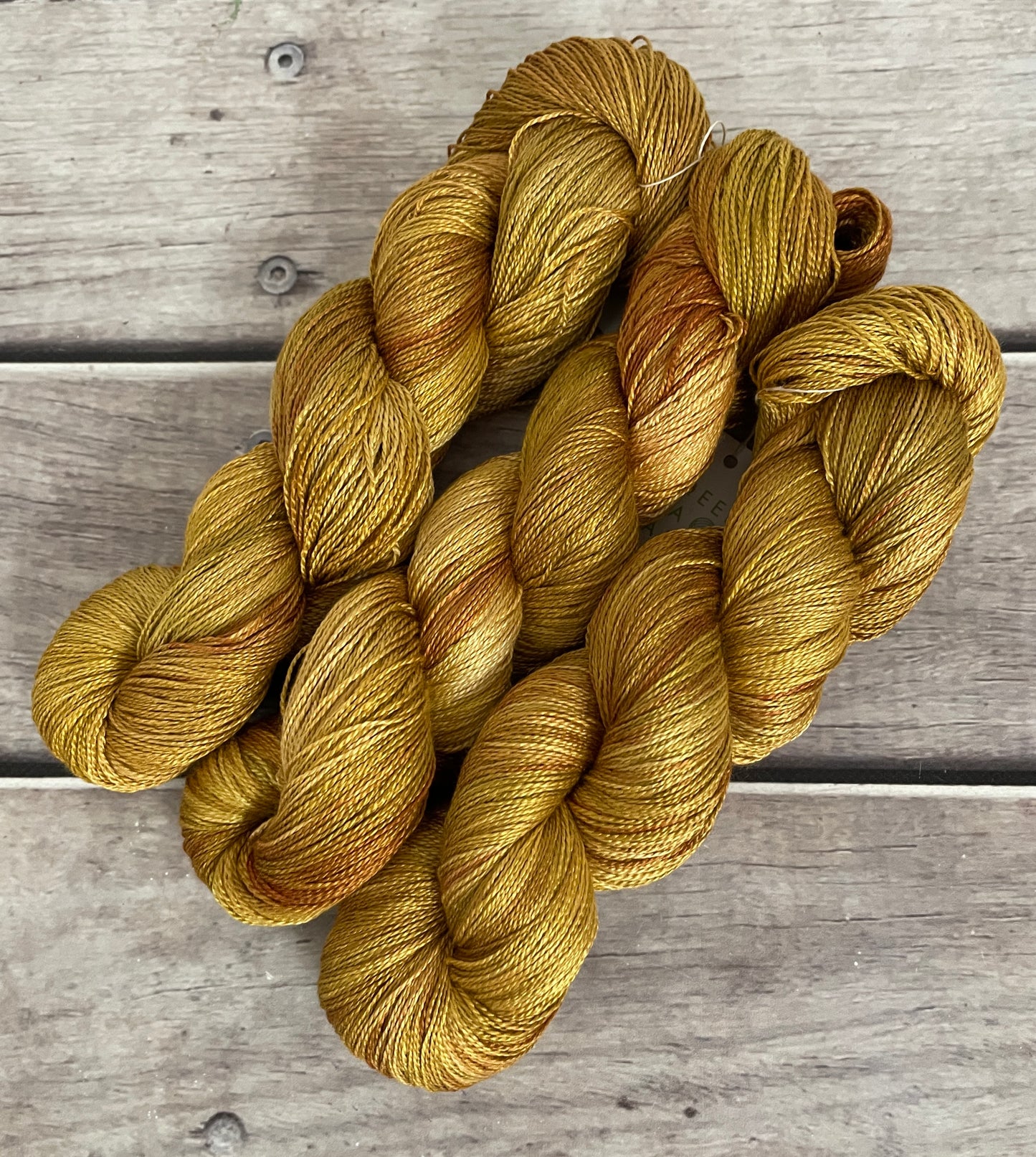 Golden Mustard - 4 ply in pure Mulberry silk - Ginseng f