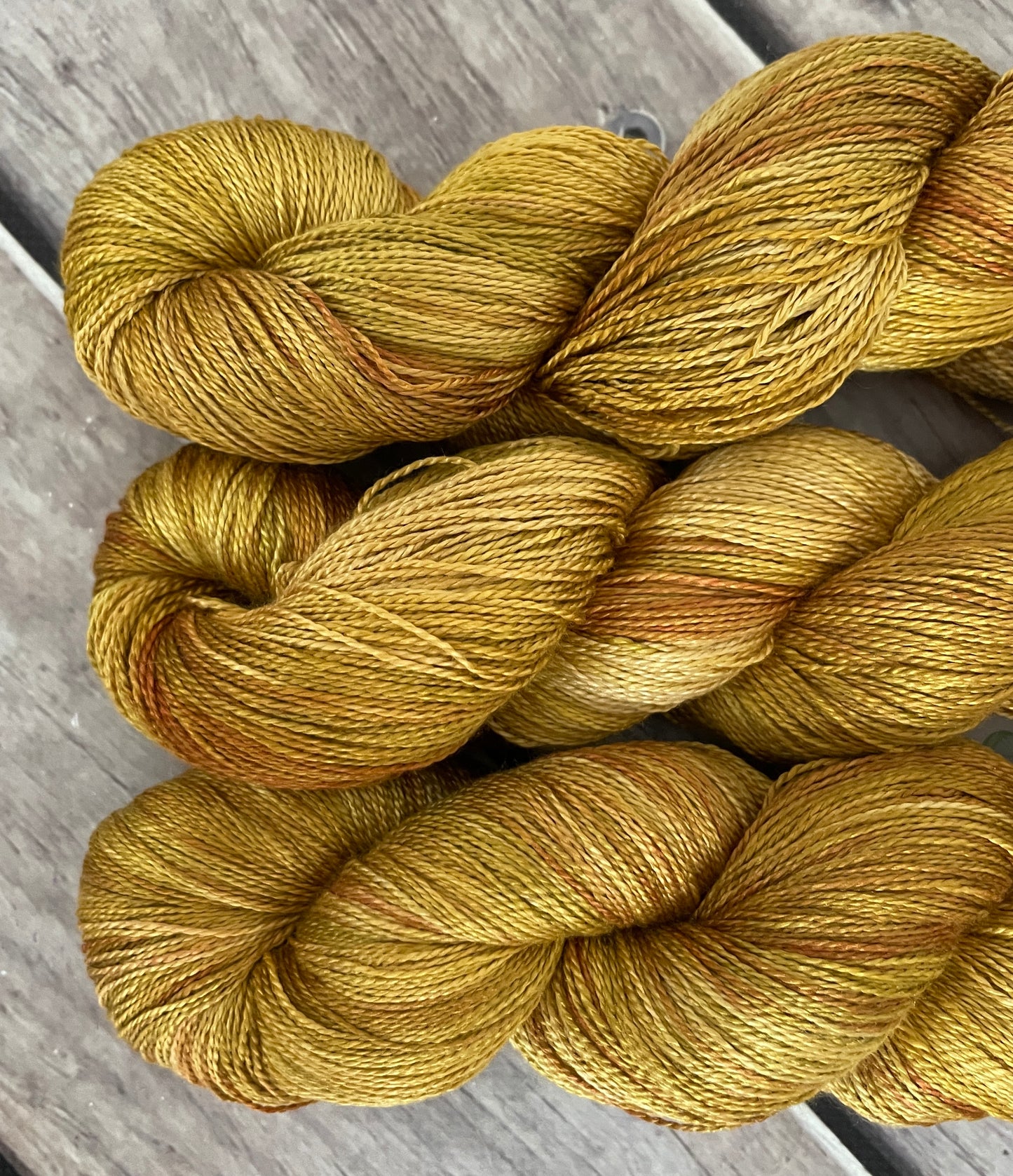 Golden Mustard - 4 ply in pure Mulberry silk - Ginseng f