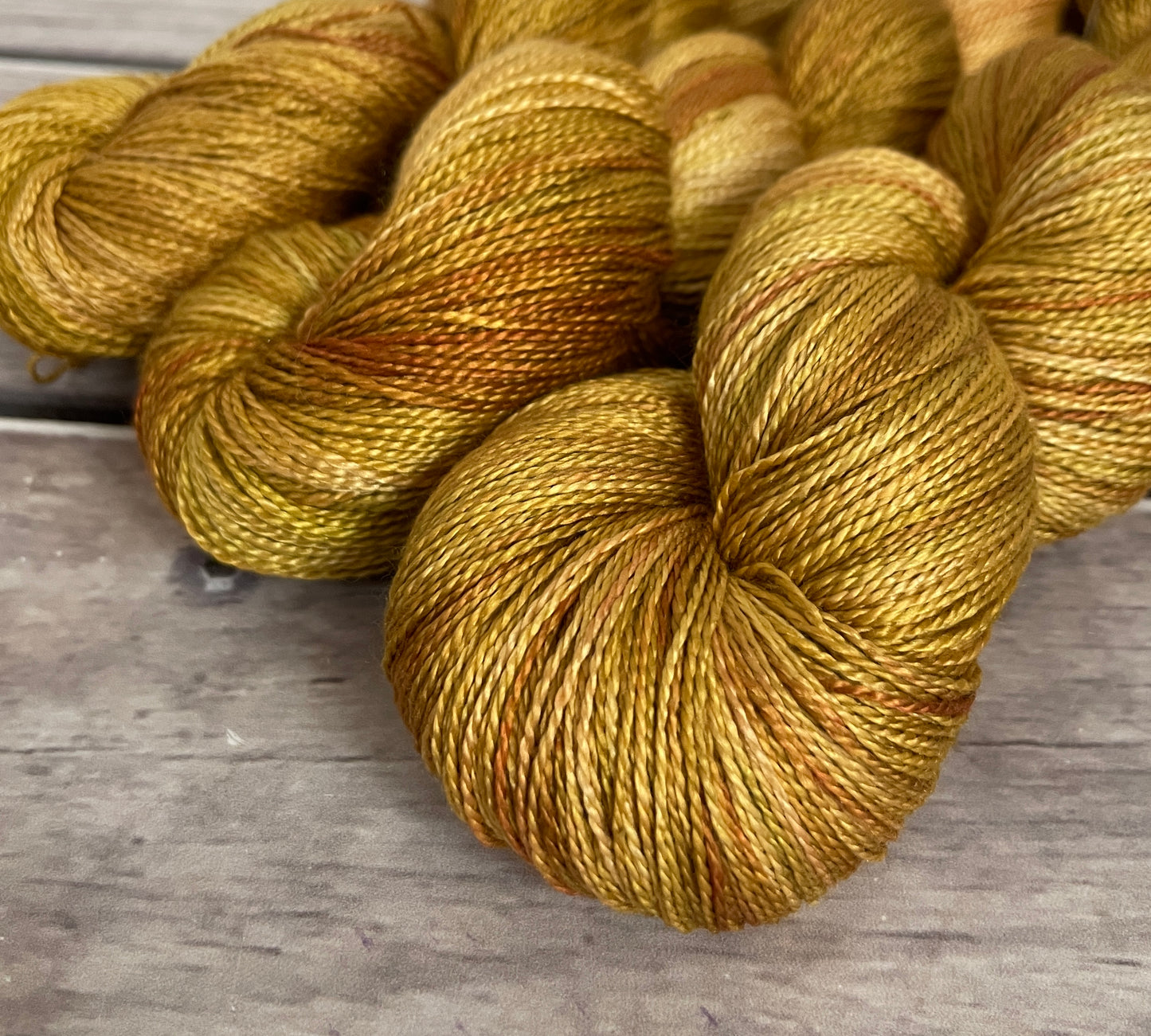 Golden Mustard - 4 ply in pure Mulberry silk - Ginseng f