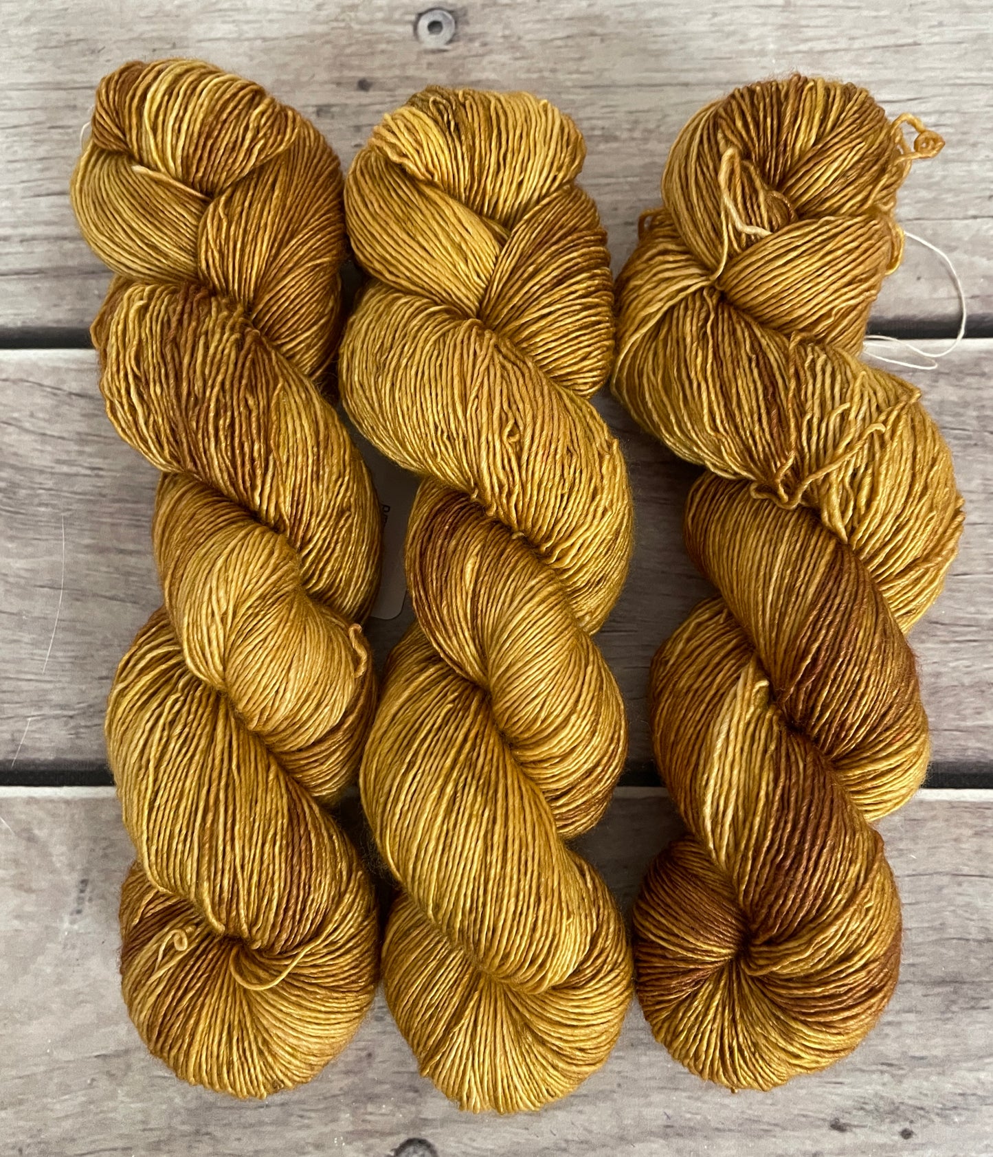 Golden Mustard on Merino and Silk 4 ply single - Osmanthus4