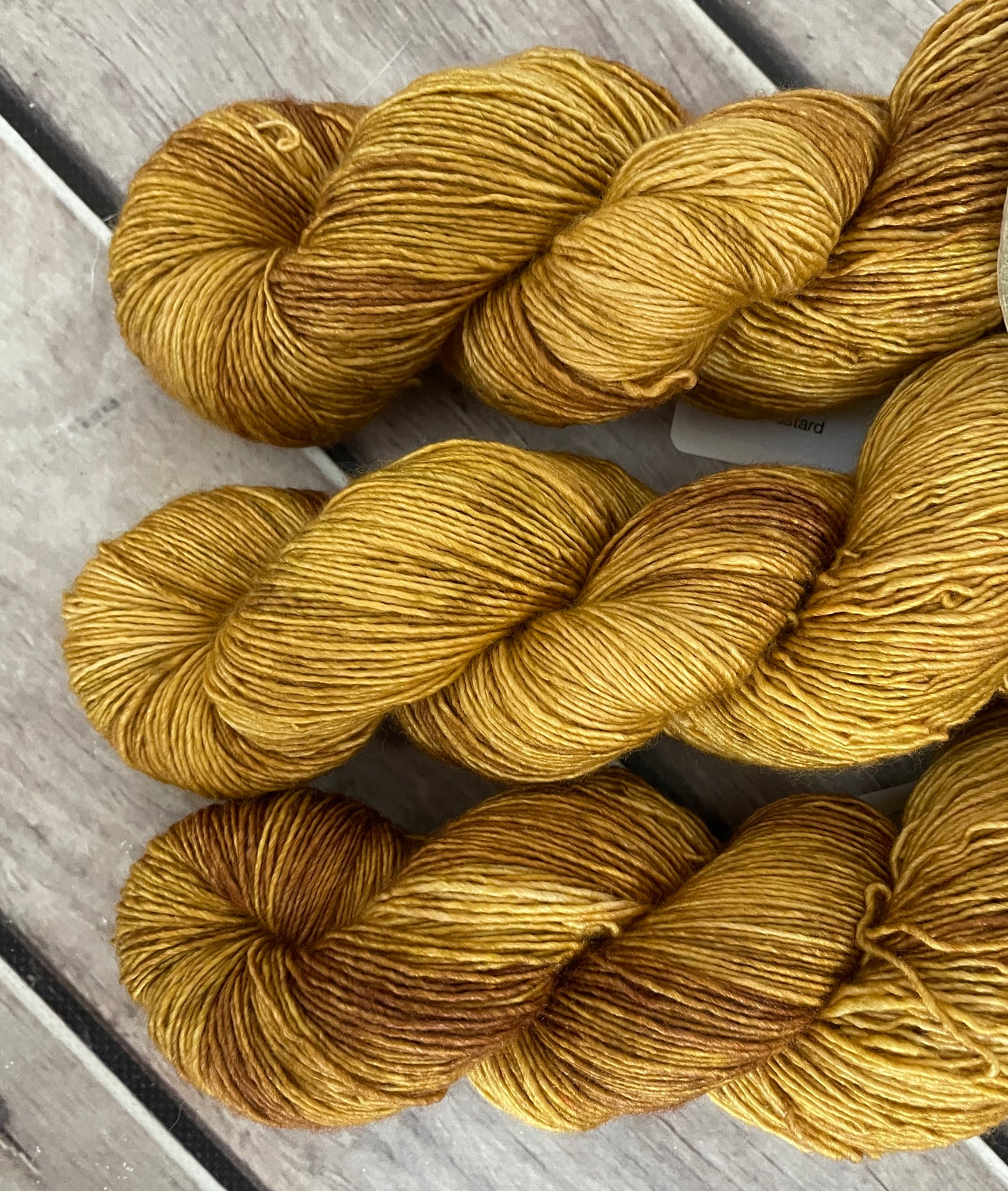 Golden Mustard on Merino and Silk 4 ply single - Osmanthus4