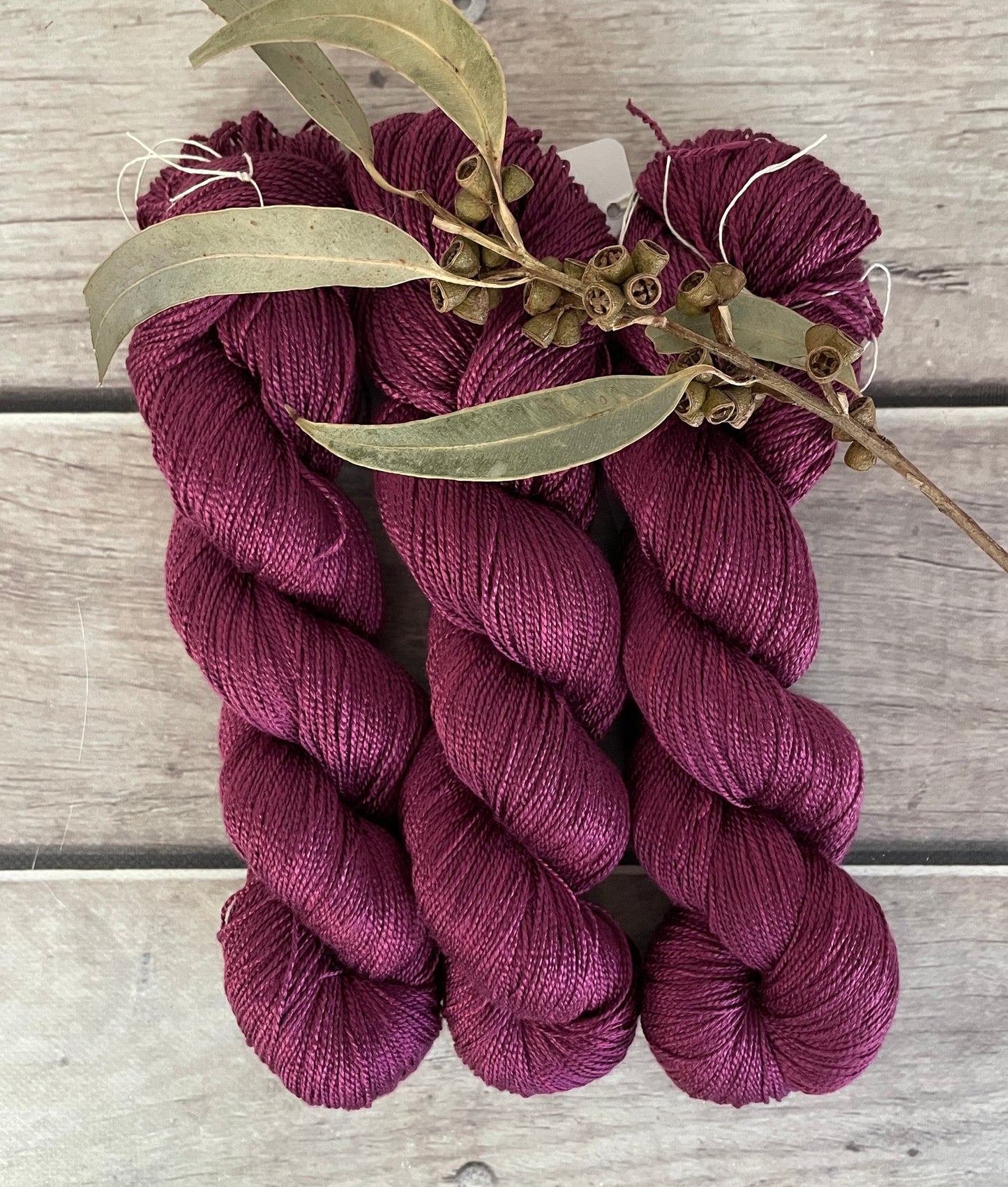 Raspberry Beret - 4 ply in Mulberry silk - Ginseng f