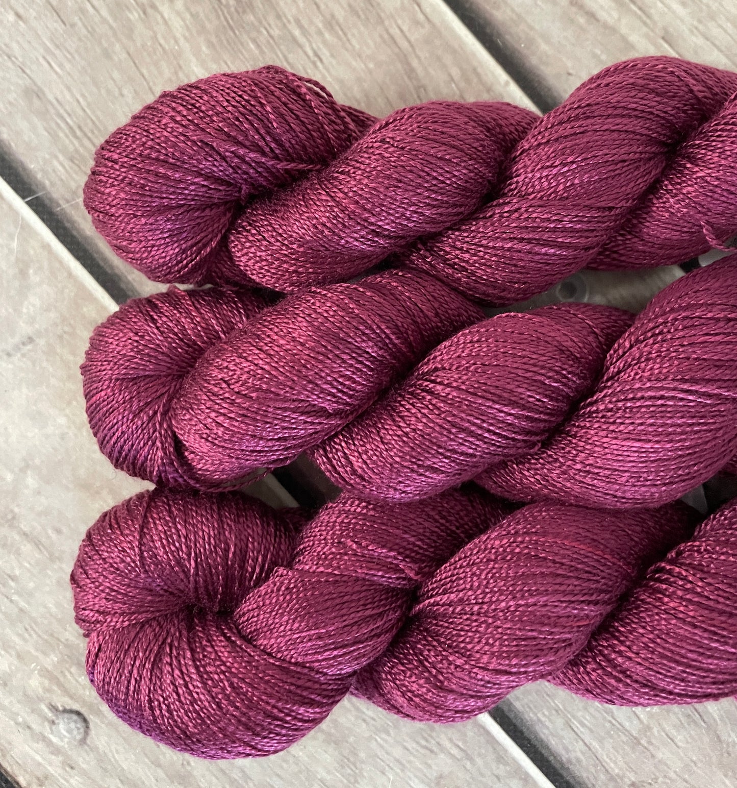 Raspberry Beret - 4 ply in Mulberry silk - Ginseng f