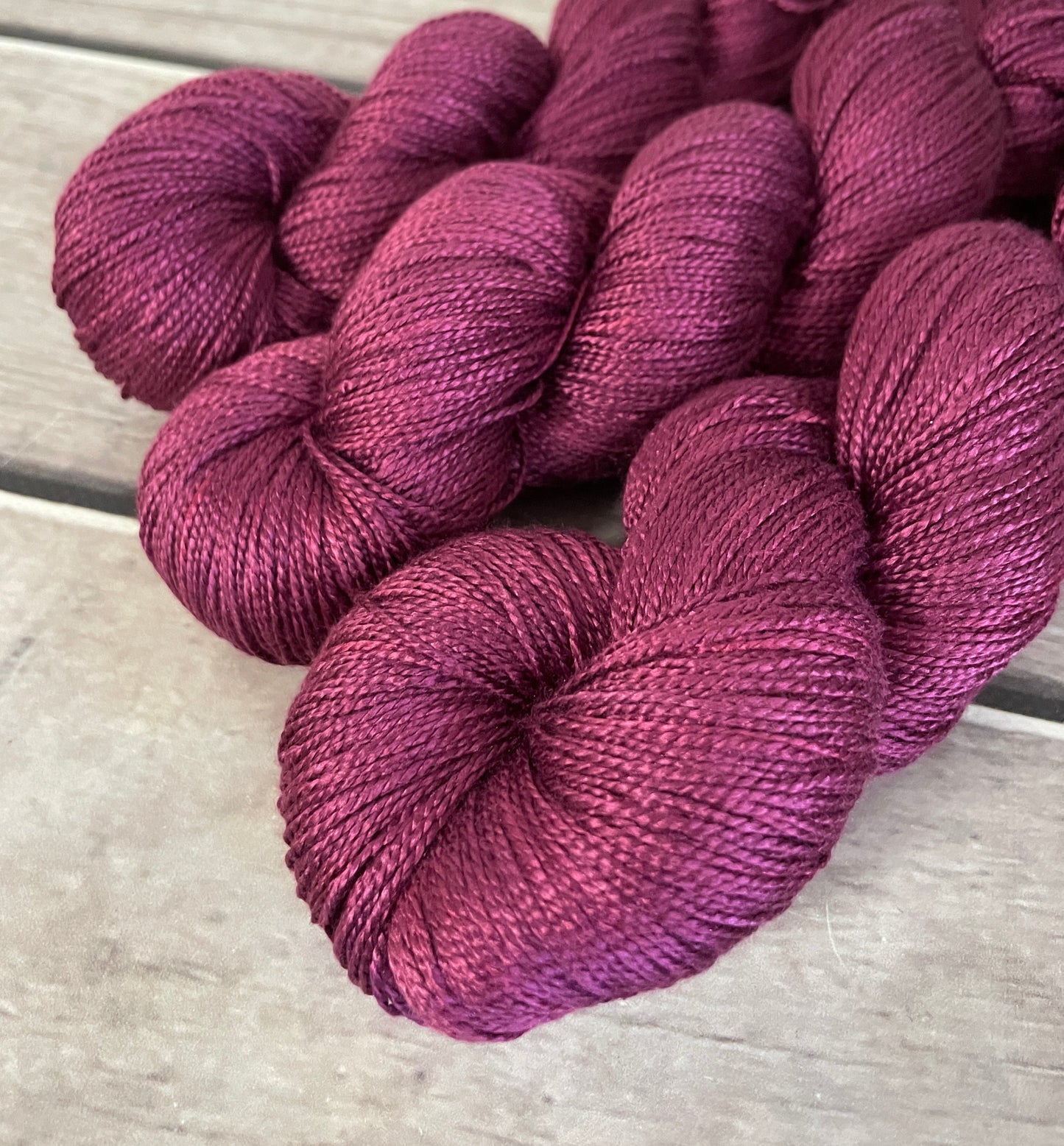 Raspberry Beret - 4 ply in Mulberry silk - Ginseng f