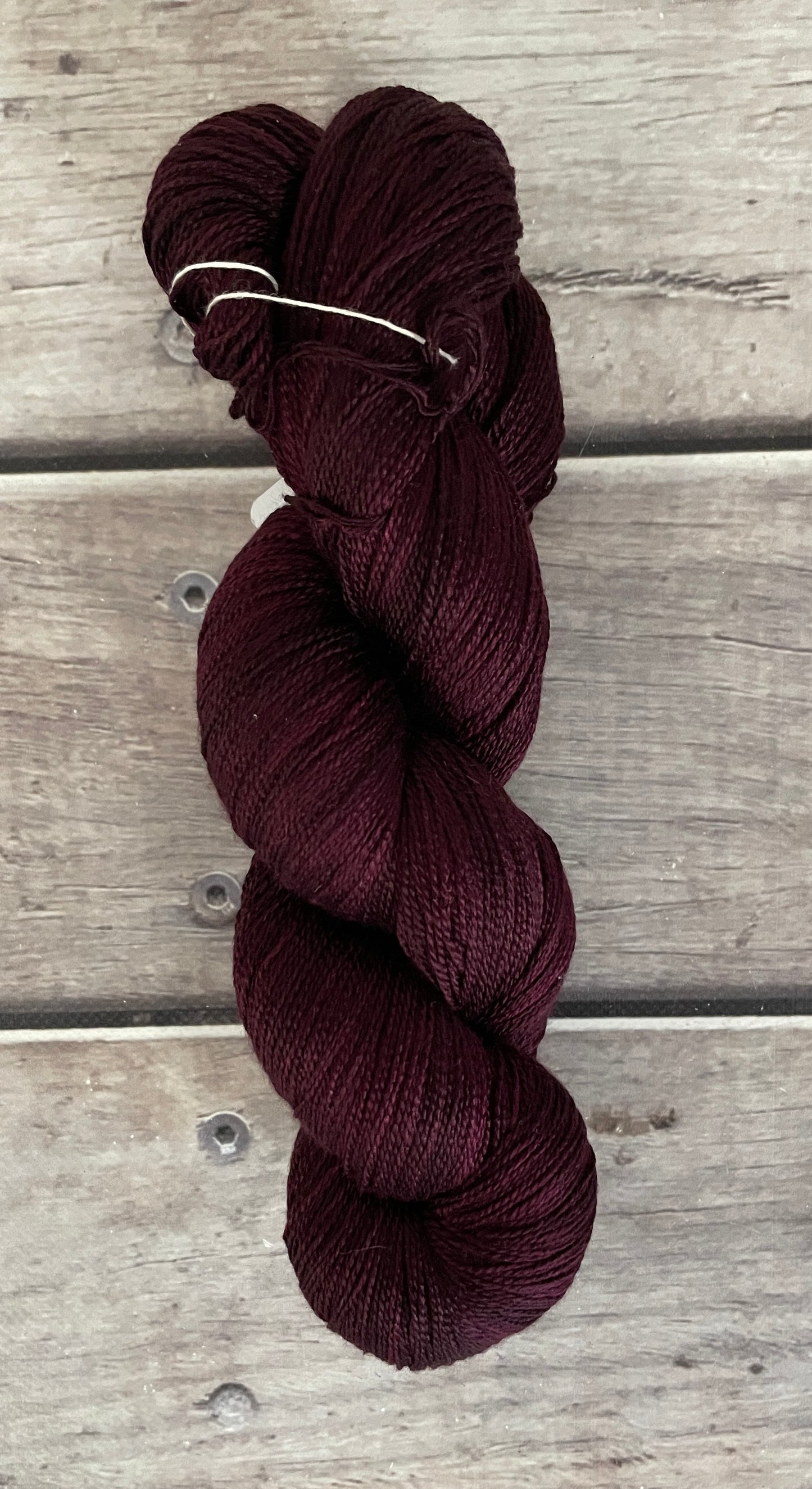 Black Cherry - 3 ply pure silk yarn - Ginseng hl