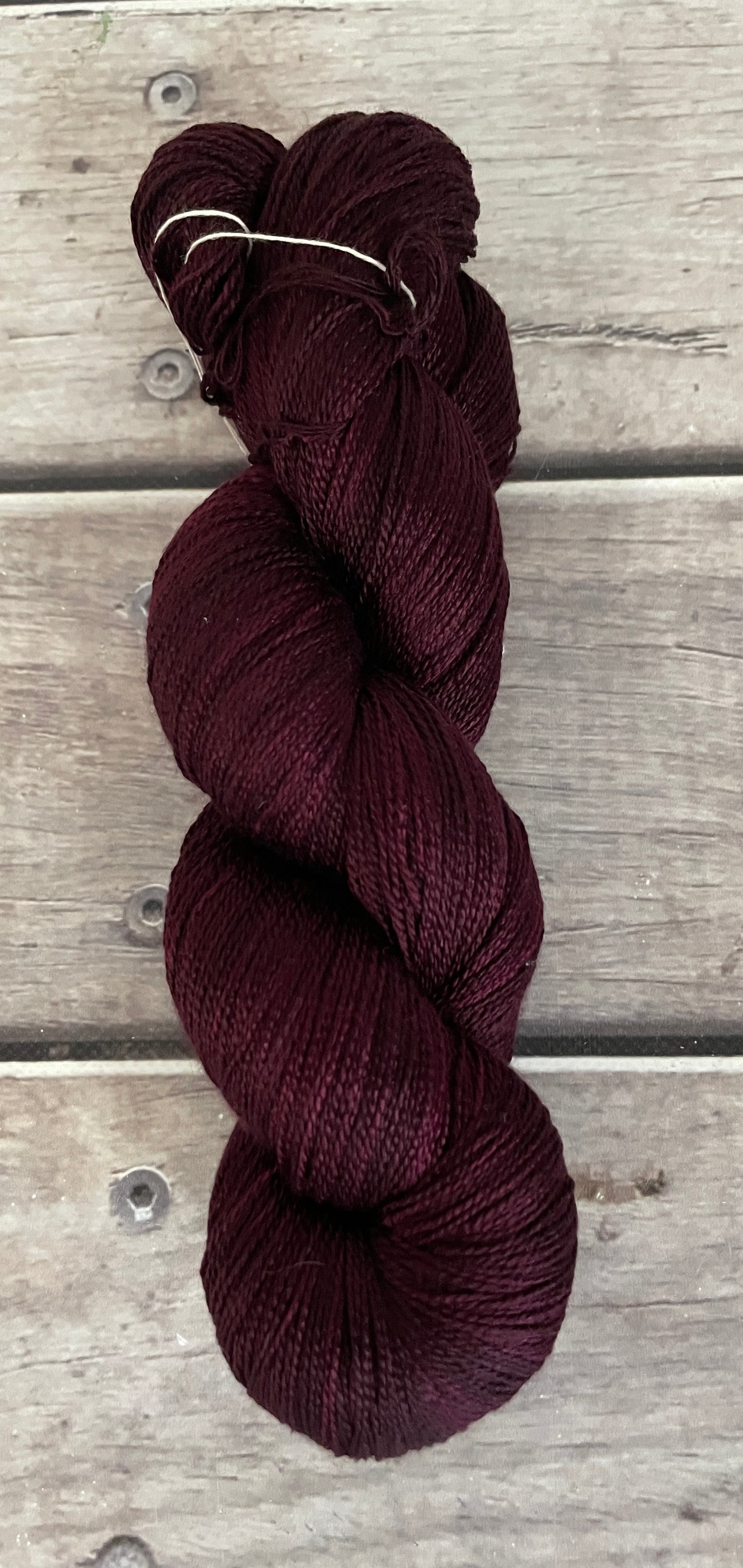 Black Cherry - 3 ply pure silk yarn - Ginseng hl