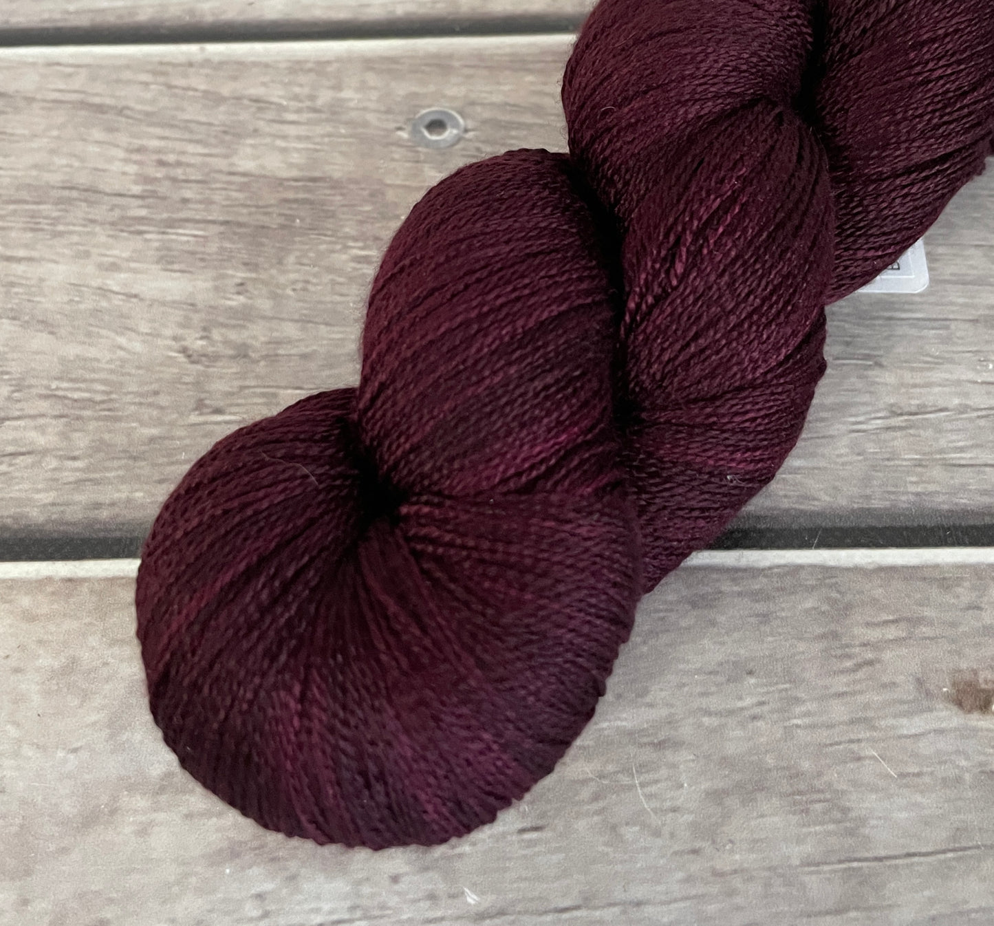 Black Cherry - 3 ply pure silk yarn - Ginseng hl
