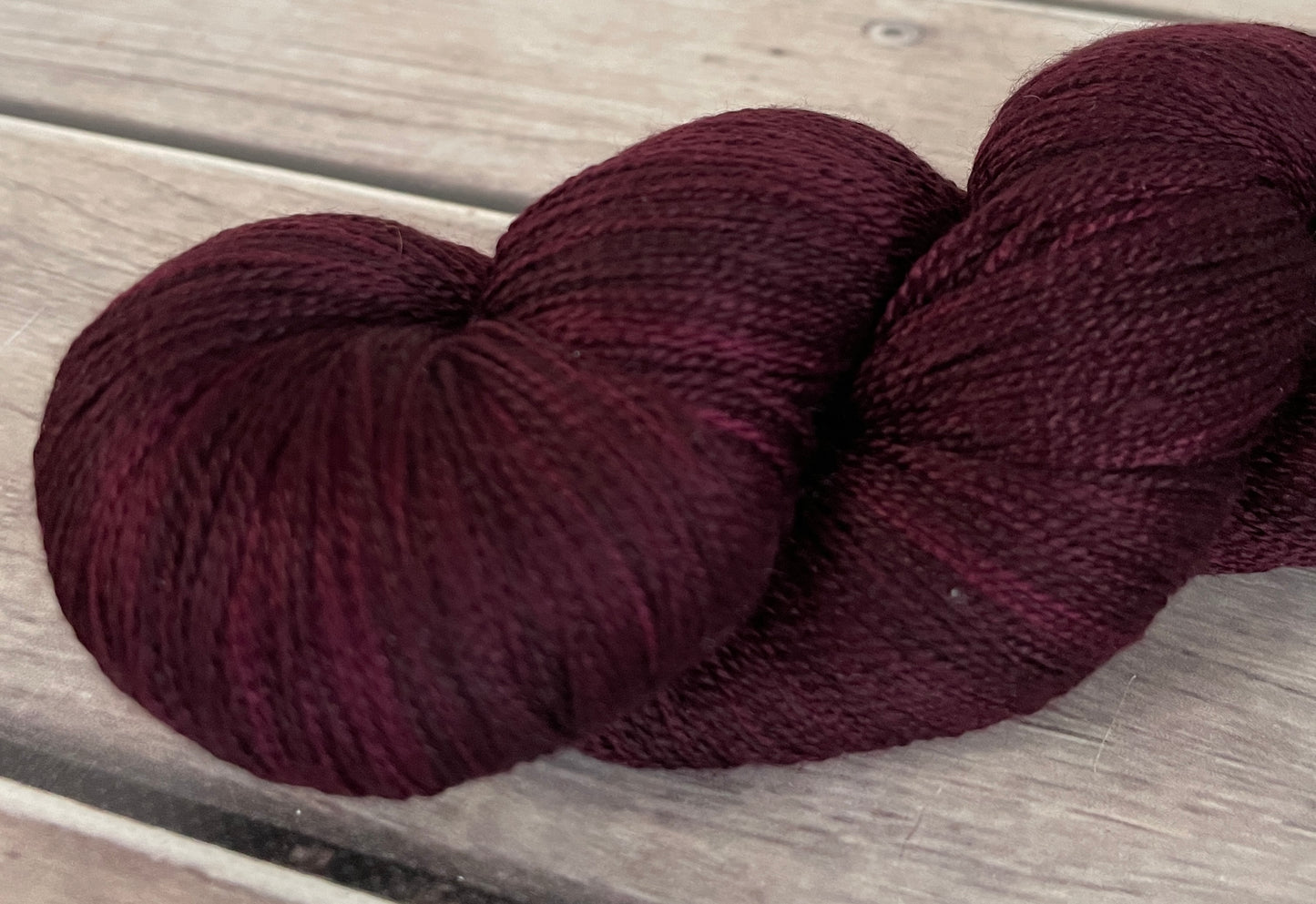 Black Cherry - 3 ply pure silk yarn - Ginseng hl