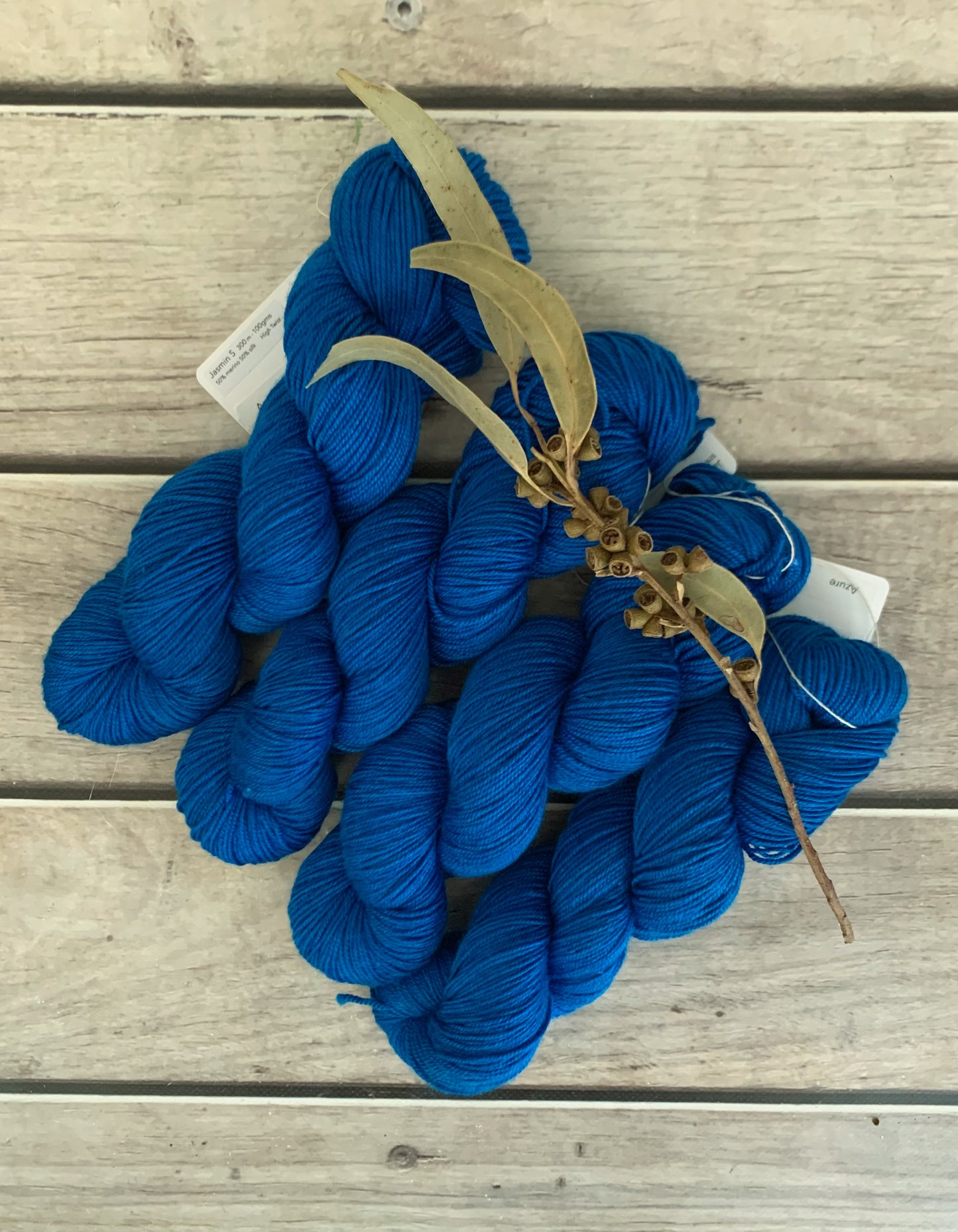Azure Blue - 5 ply silk and merino - Jasmine 5