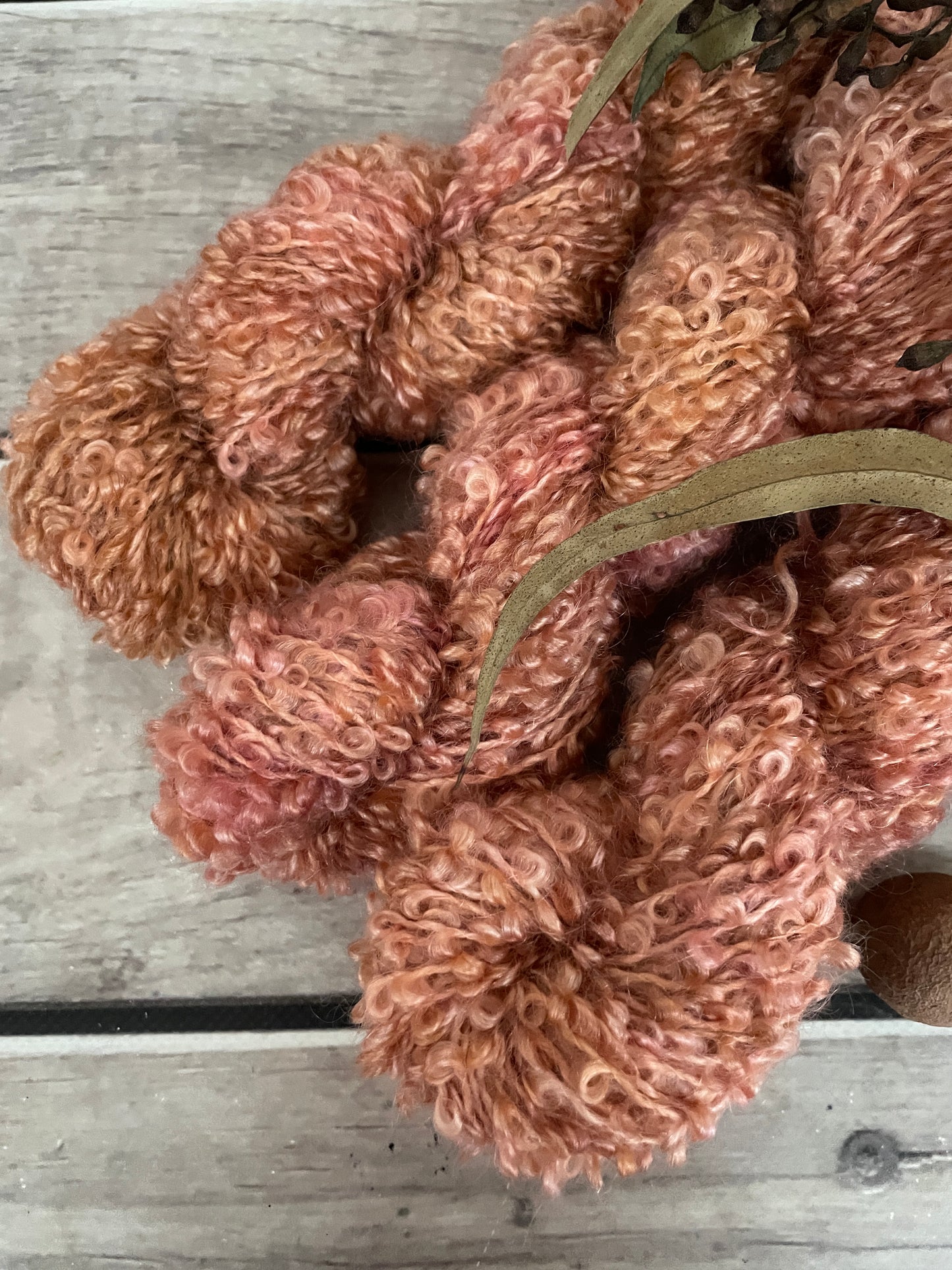 Rose Gold - 12 Ply mohair boucle - Raspberry