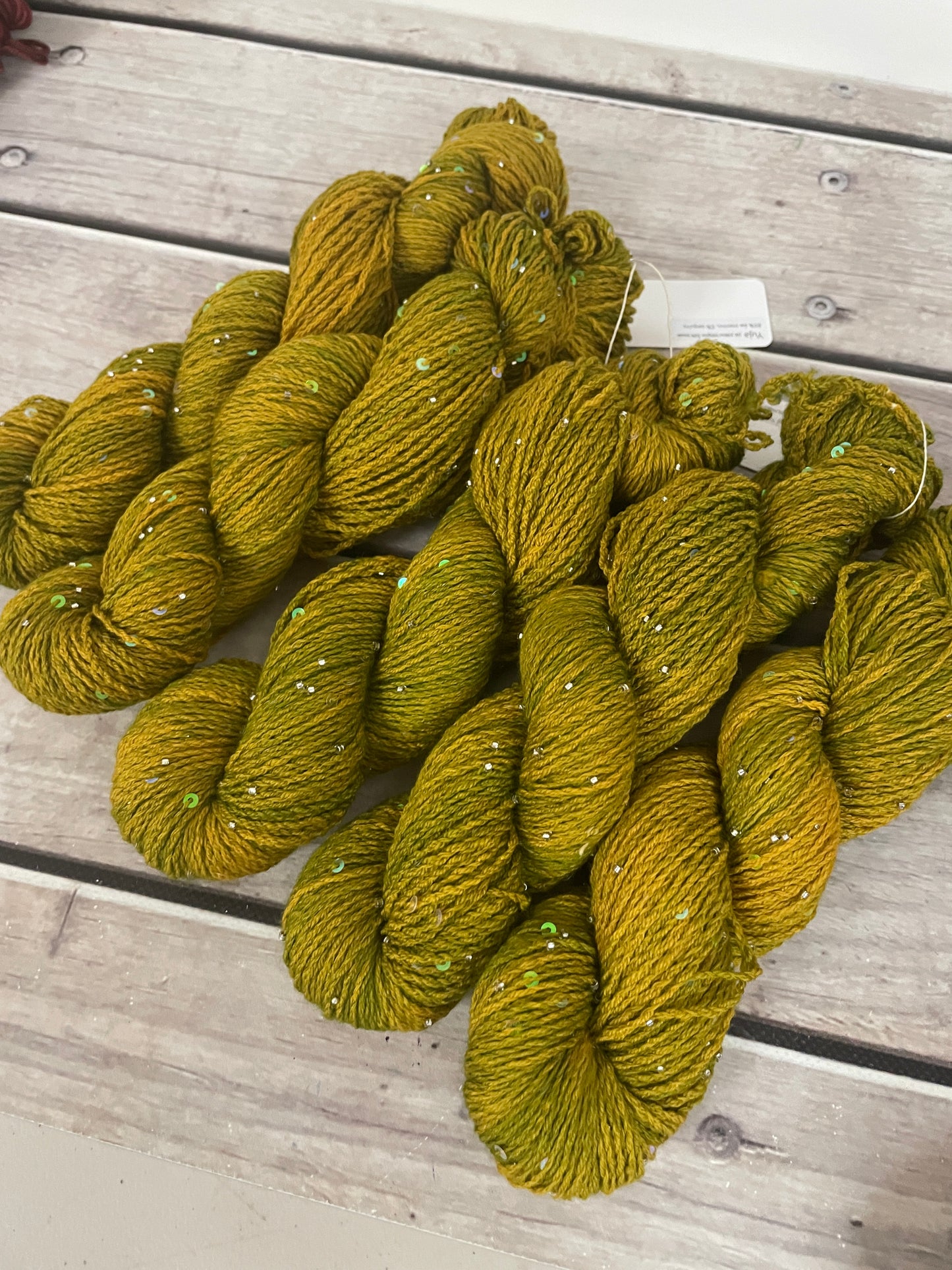 Dijon on merino bead and sequins - Yuja 8ply