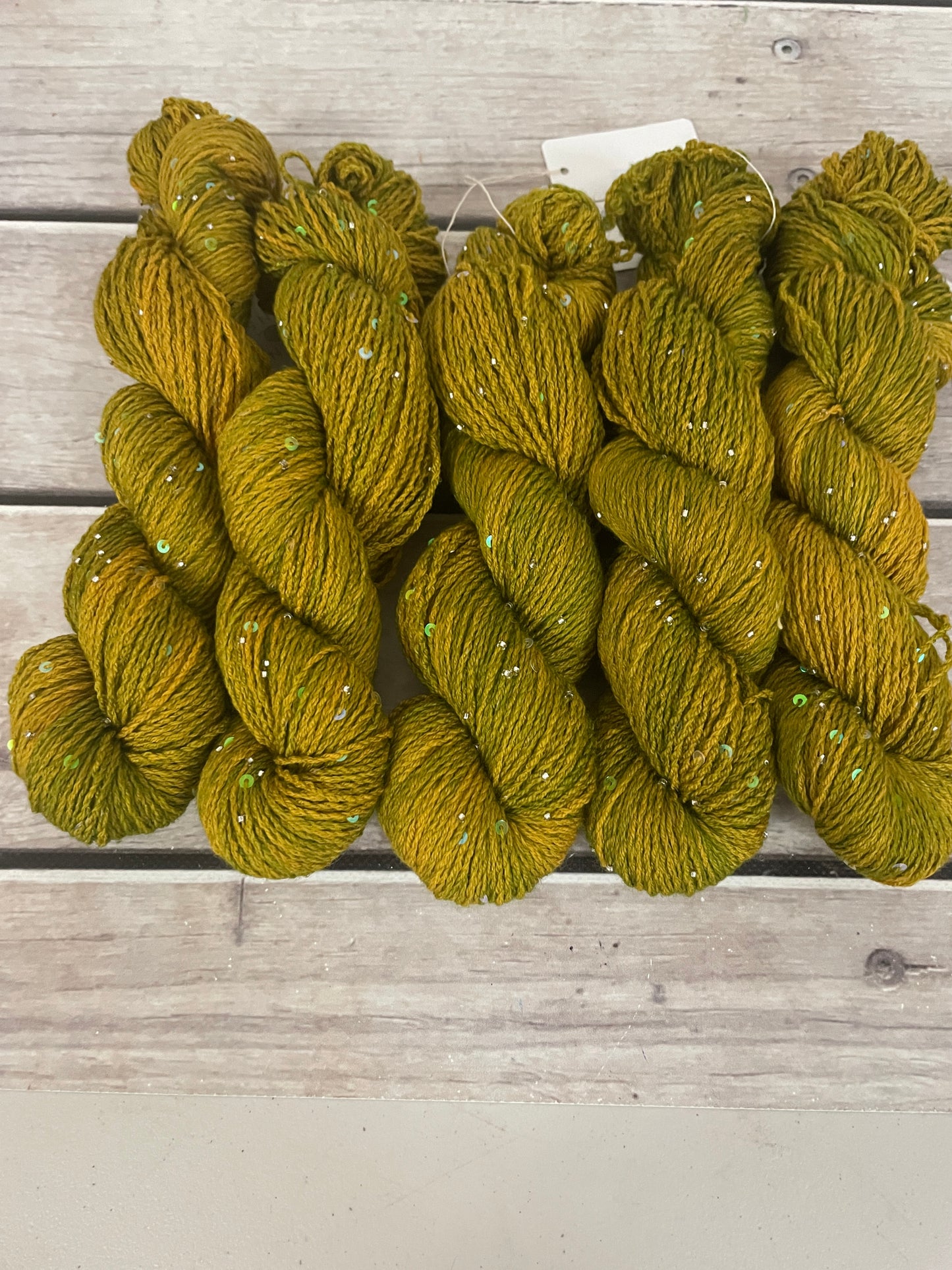 Dijon on merino bead and sequins - Yuja 8ply