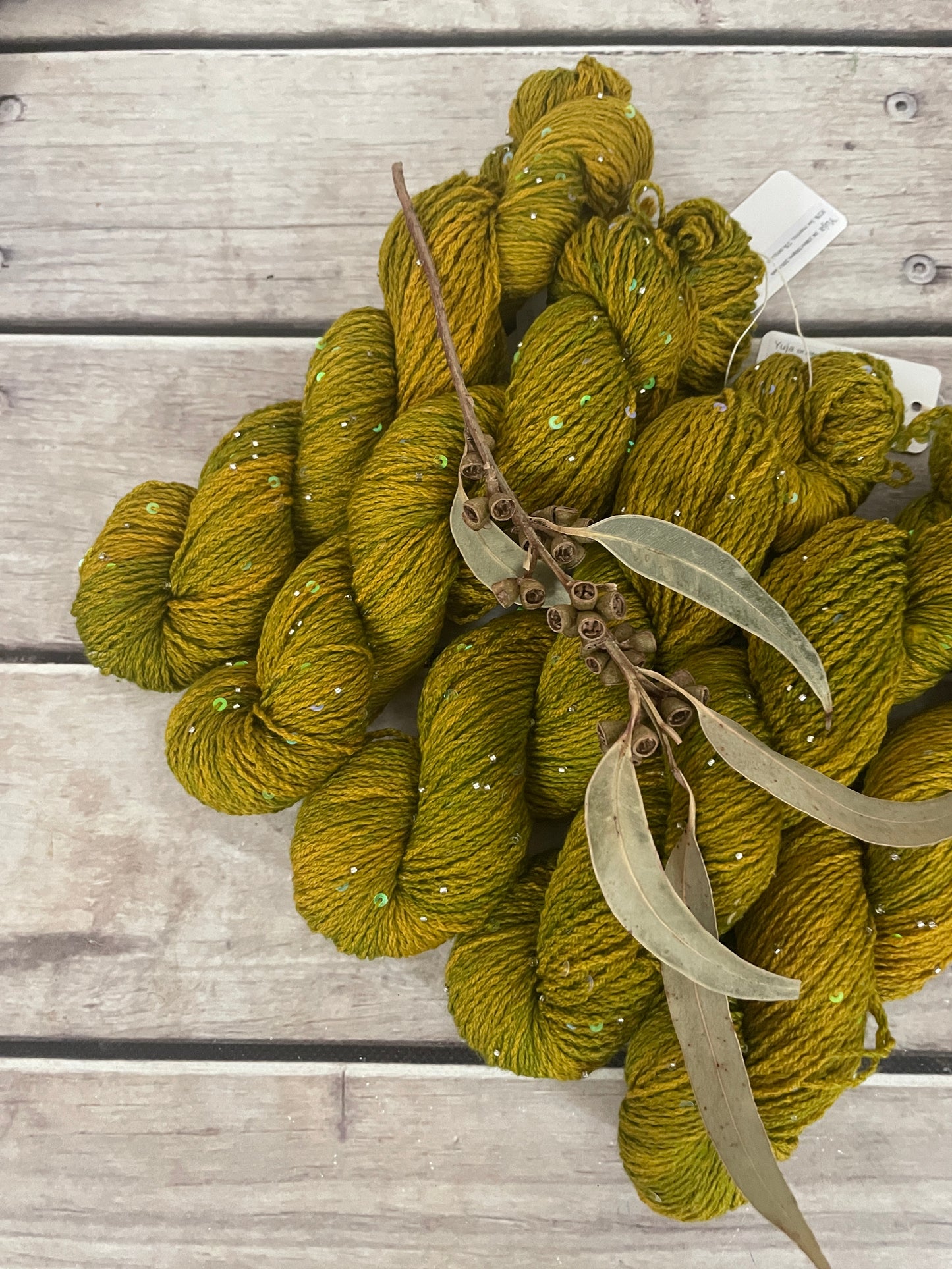 Dijon on merino bead and sequins - Yuja 8ply