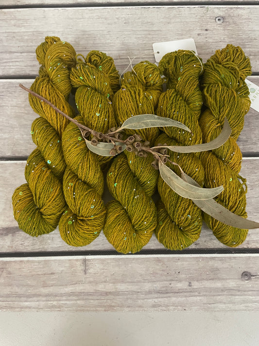 Dijon on merino bead and sequins - Yuja 8ply