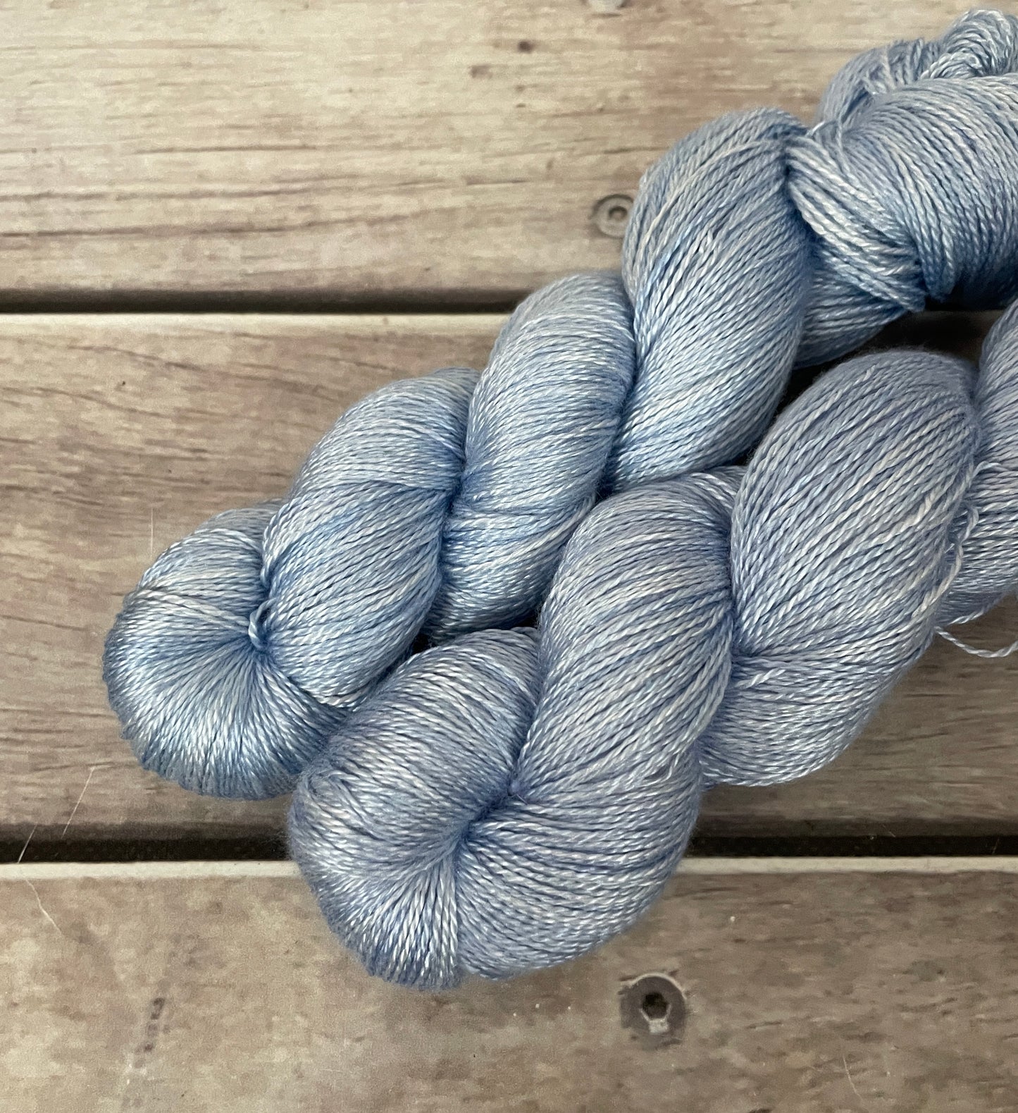Ice Blue - 3 ply in Mulberry silk yarn - Pekoe hl