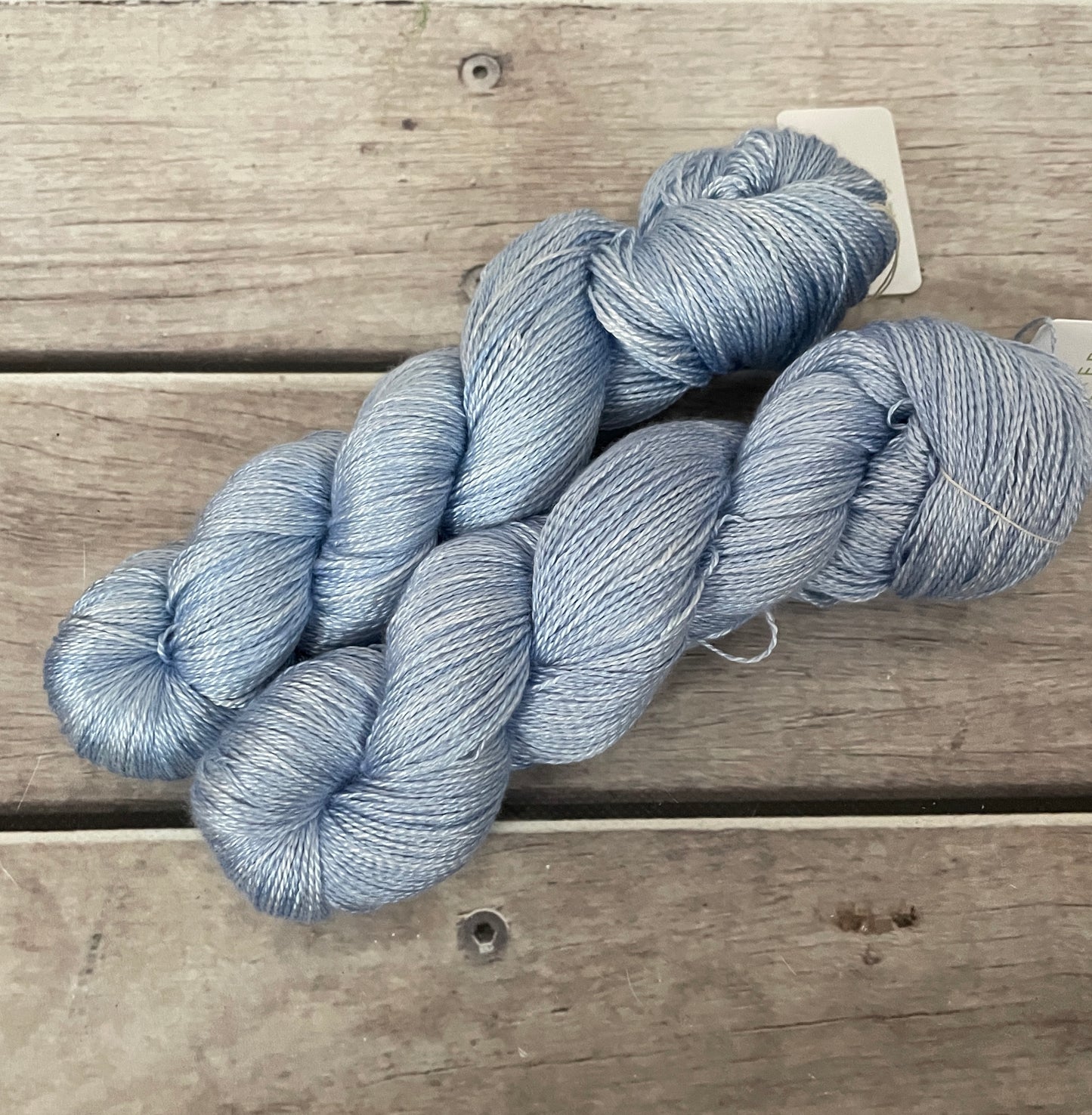 Ice Blue - 3 ply in Mulberry silk yarn - Pekoe hl