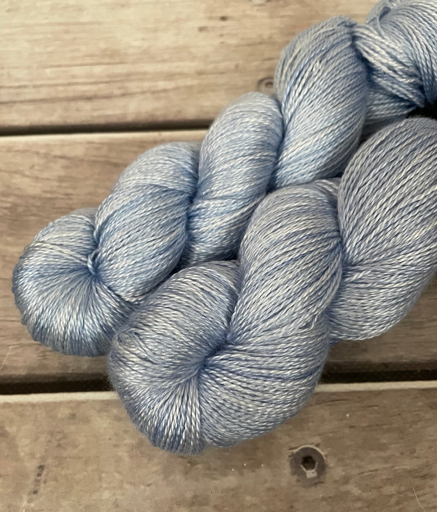 Ice Blue - 3 ply in Mulberry silk yarn - Pekoe hl