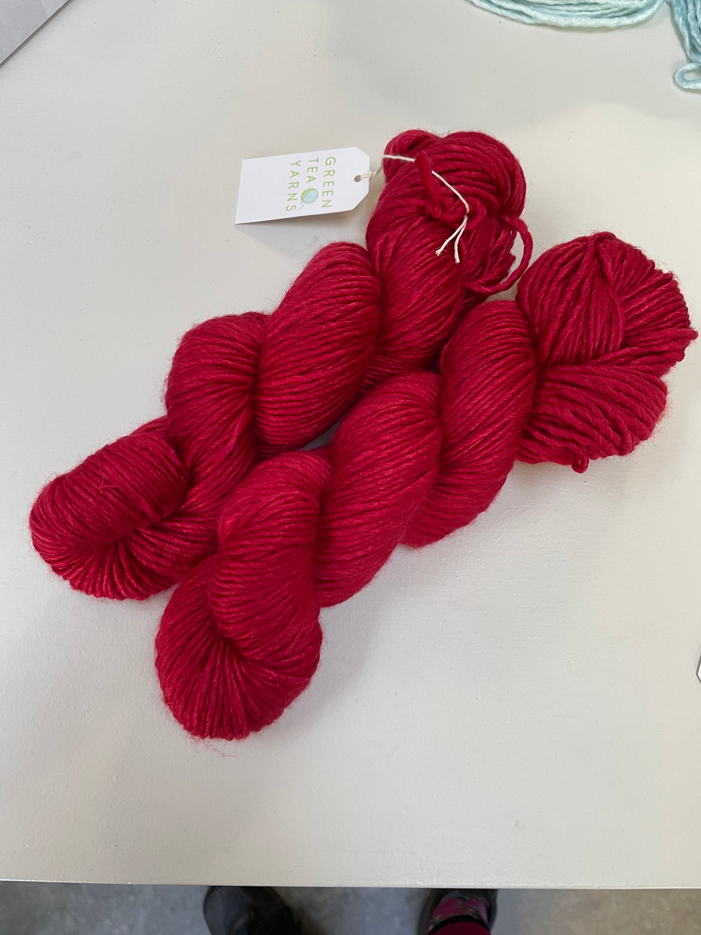 Red Lacquer- 10 ply merino/silk singles - Peach