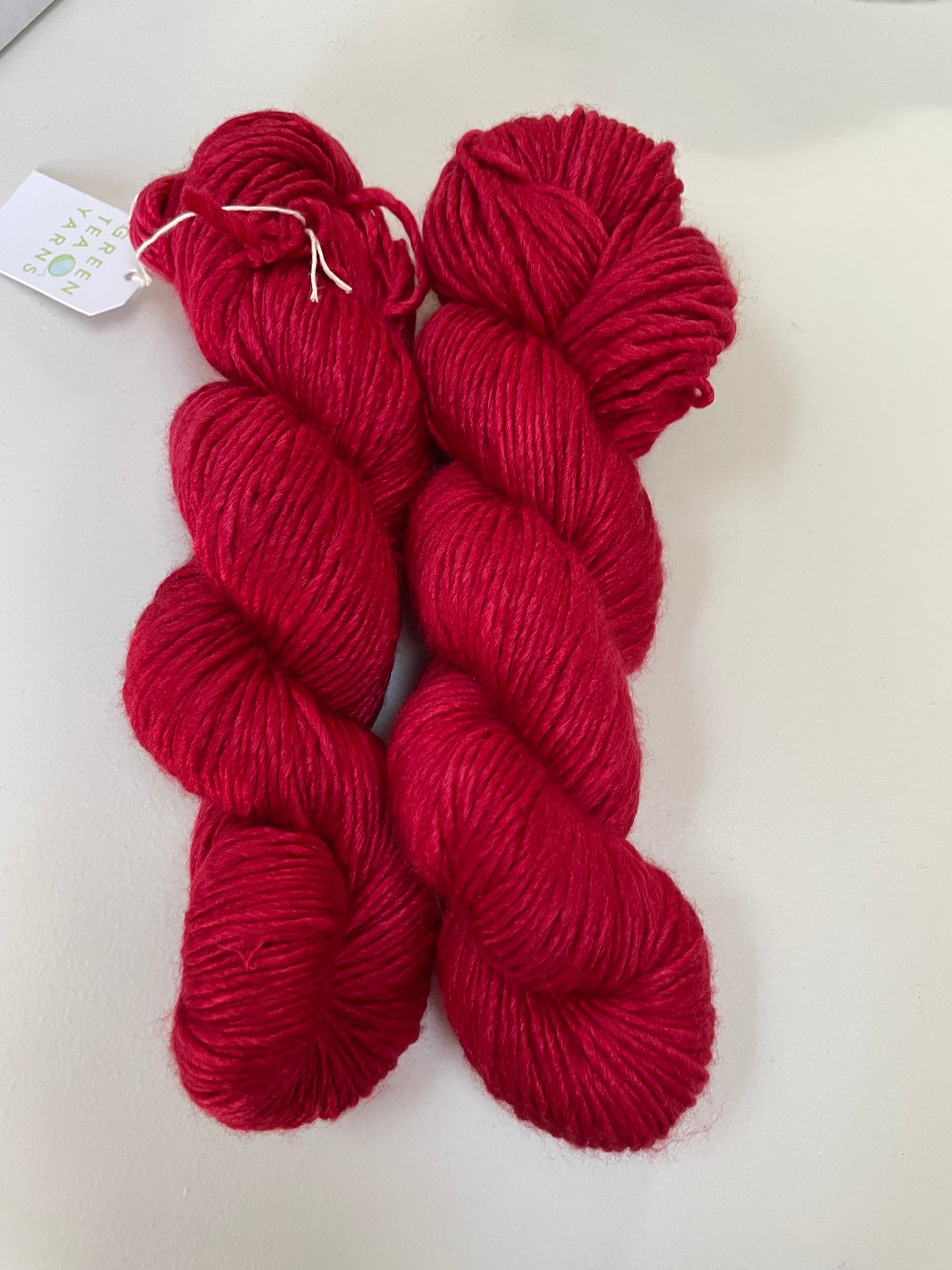 Red Lacquer- 10 ply merino/silk singles - Peach