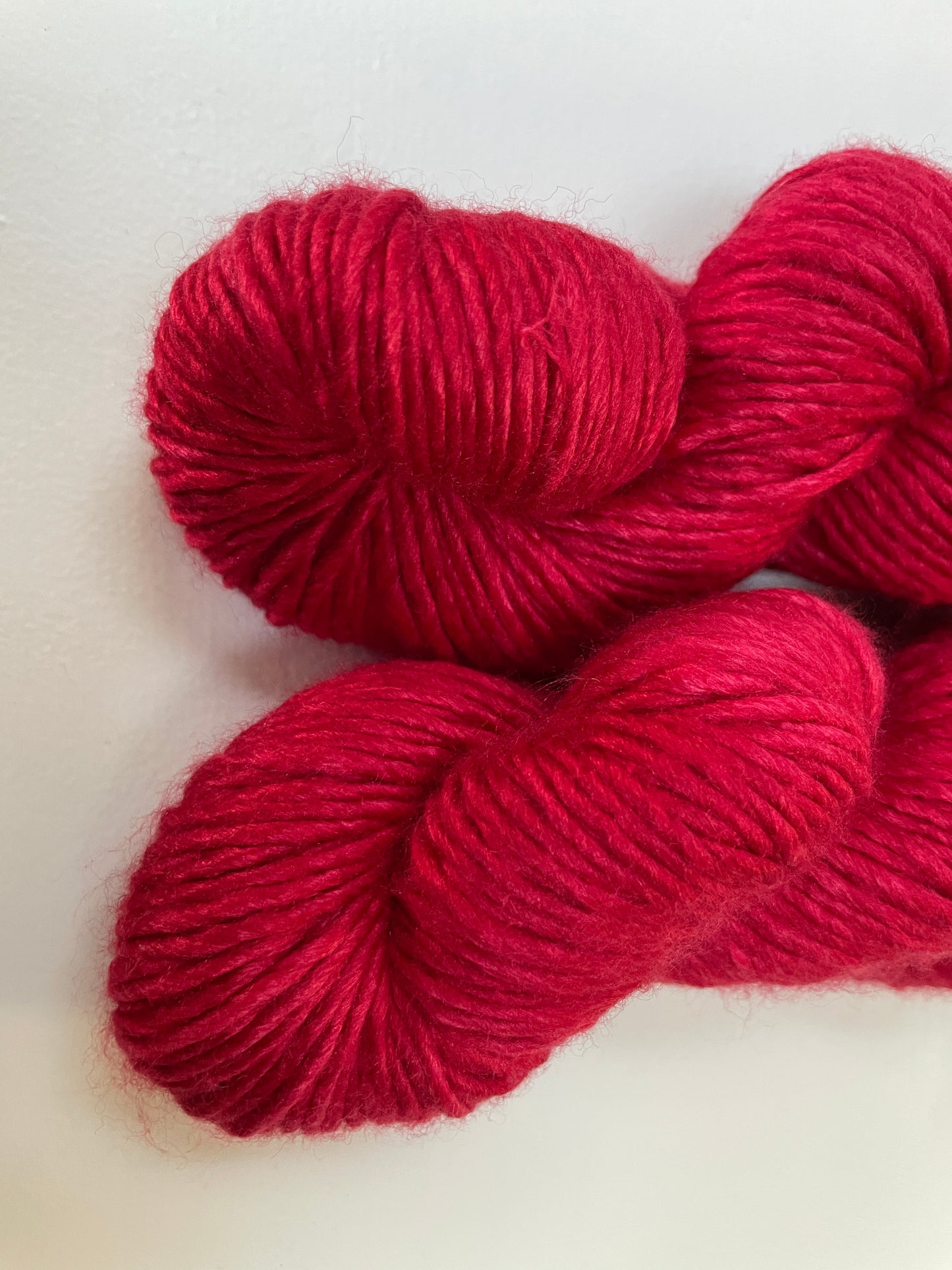 Red Lacquer- 10 ply merino/silk singles - Peach
