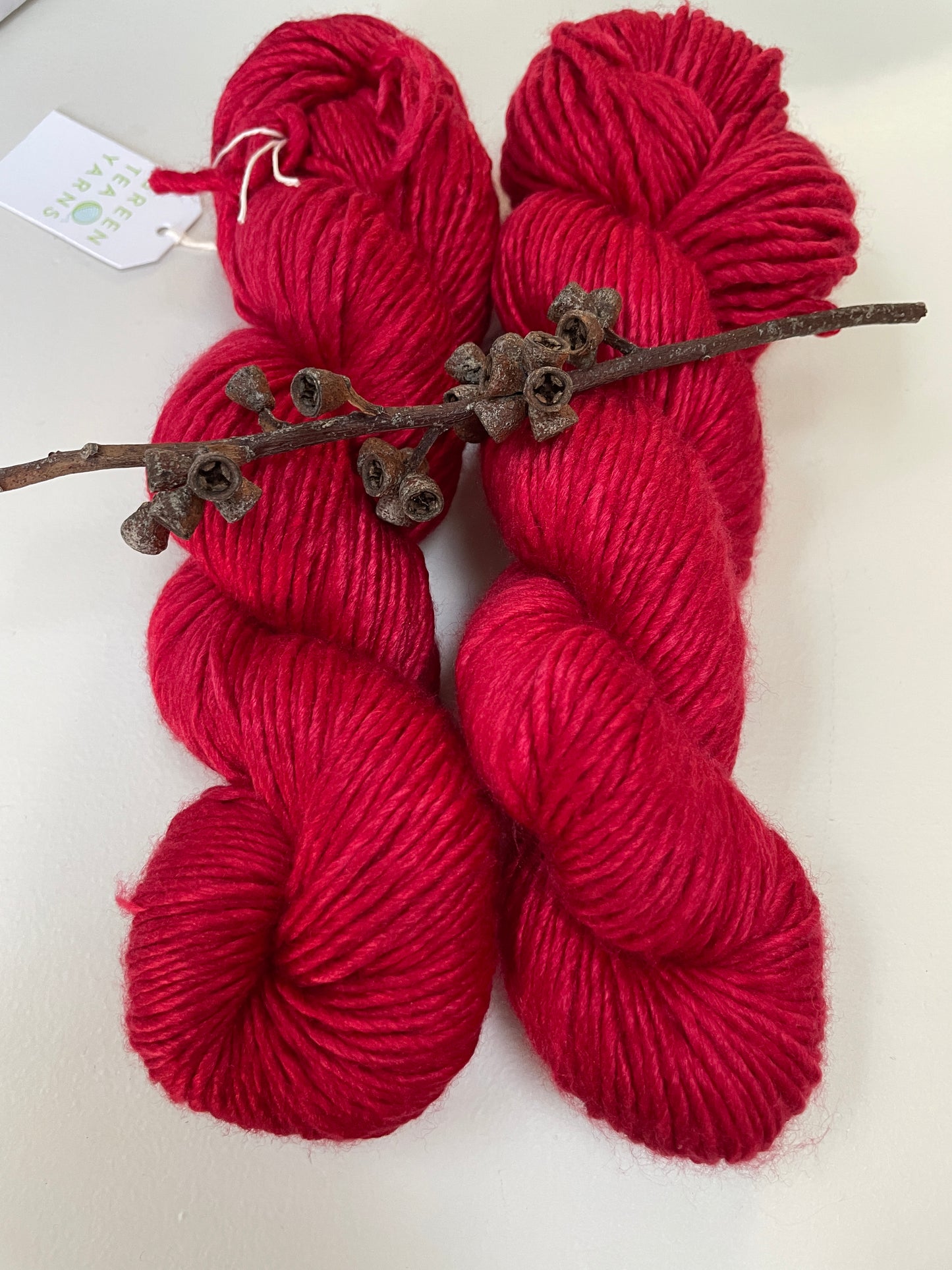 Red Lacquer- 10 ply merino/silk singles - Peach